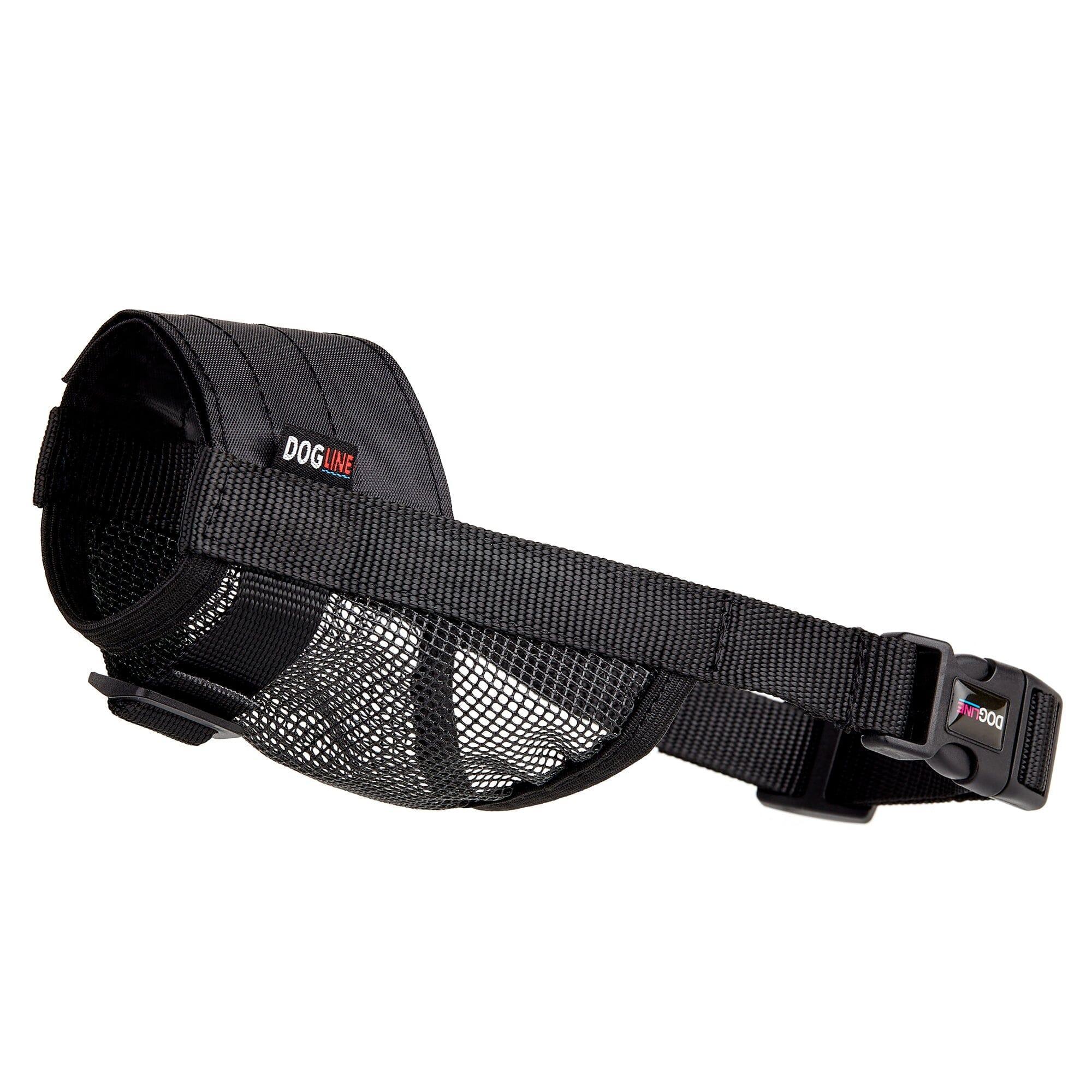 Dogline Nylon Adjustable Mesh Dog Muzzle, 10-13-in