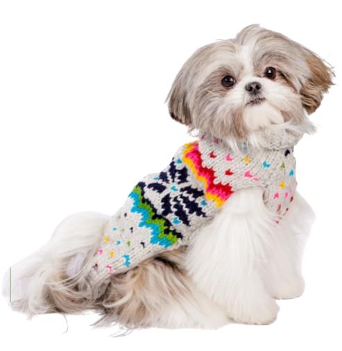 Chilly Dog Dog Sweater, Winter Snowflake, Small