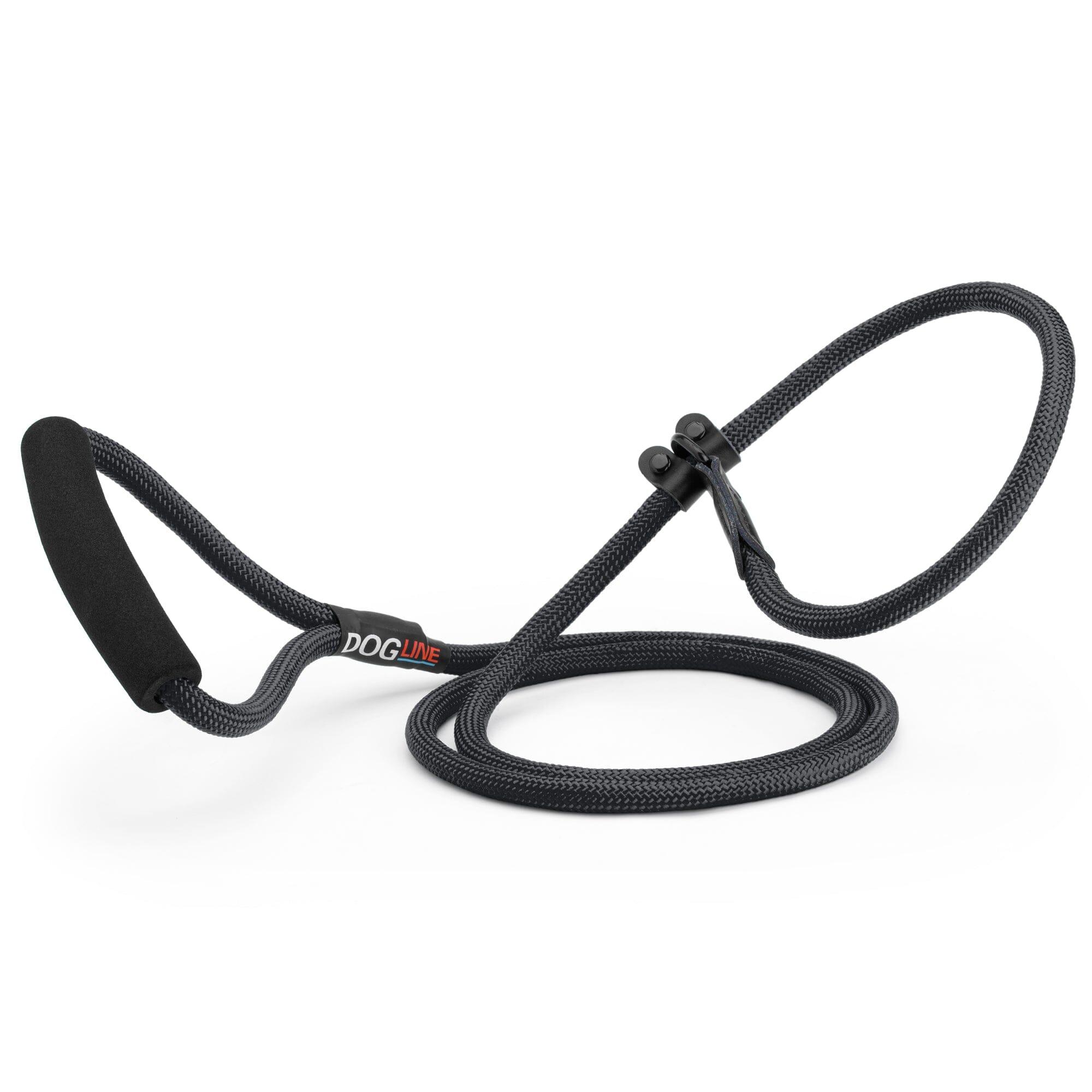 Dogline Round Nylon Slip Dog Leash, Black