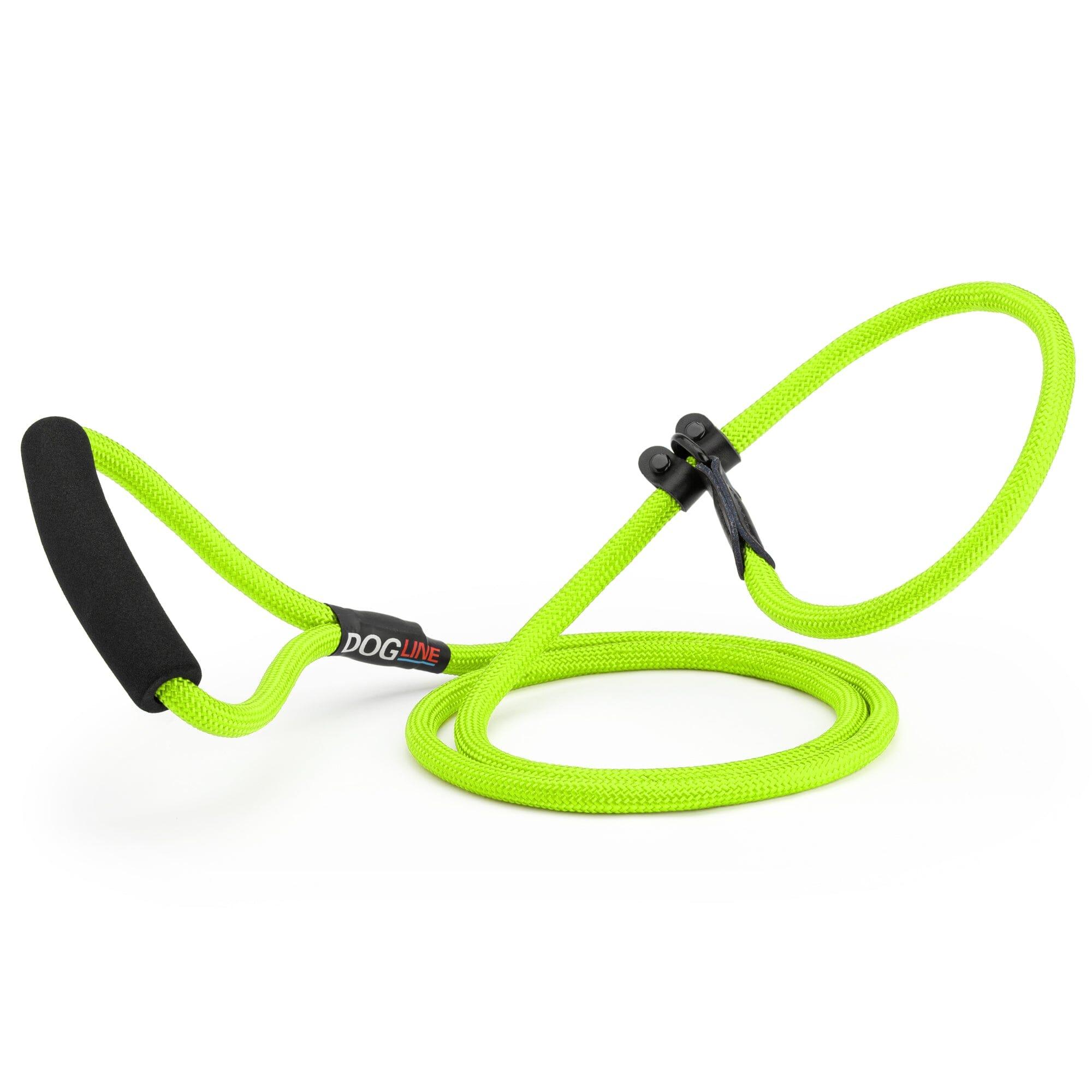 Dogline Round Nylon Slip Dog Leash, Lime Green