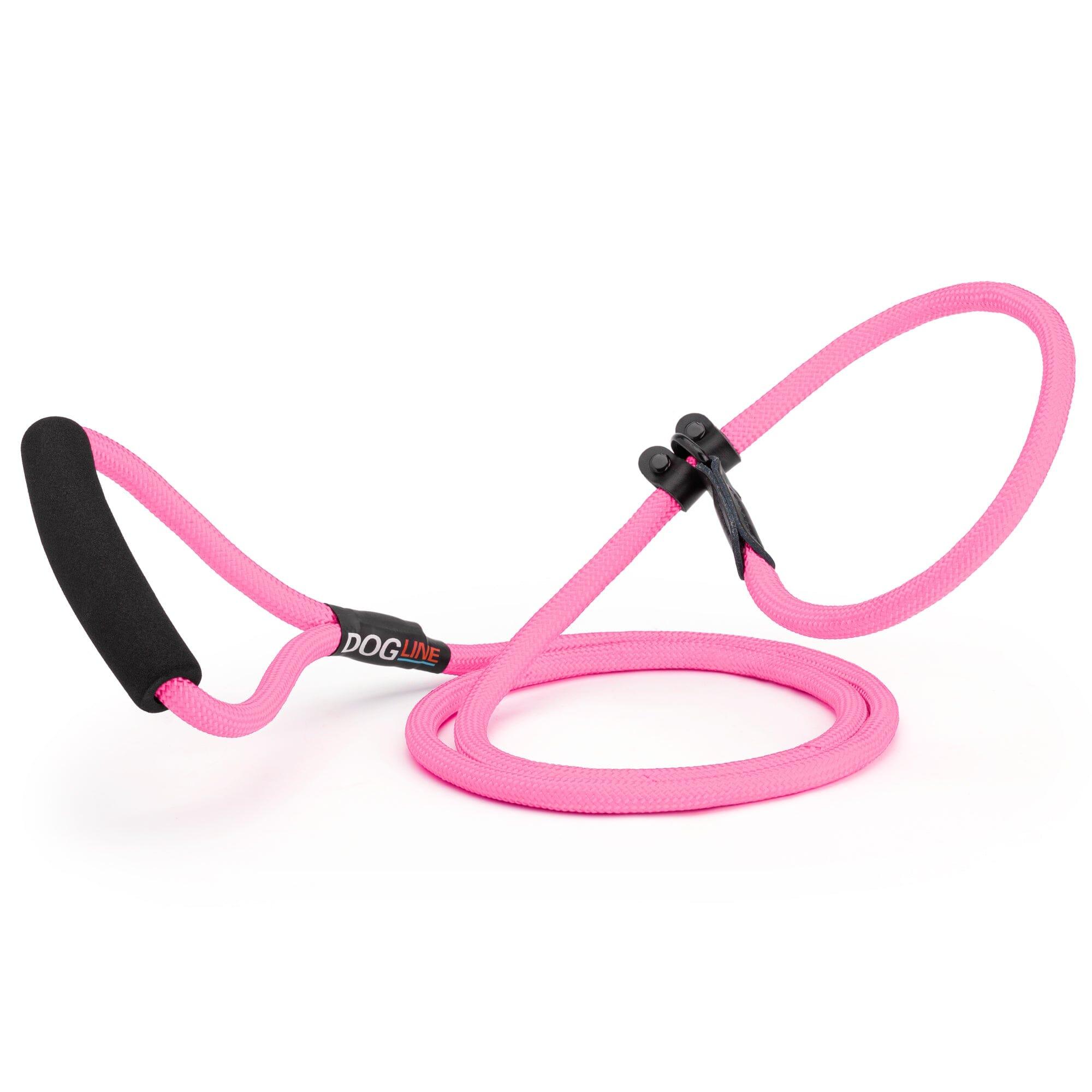 Dogline Round Nylon Slip Dog Leash, Pink, 1/3-in x 6-ft