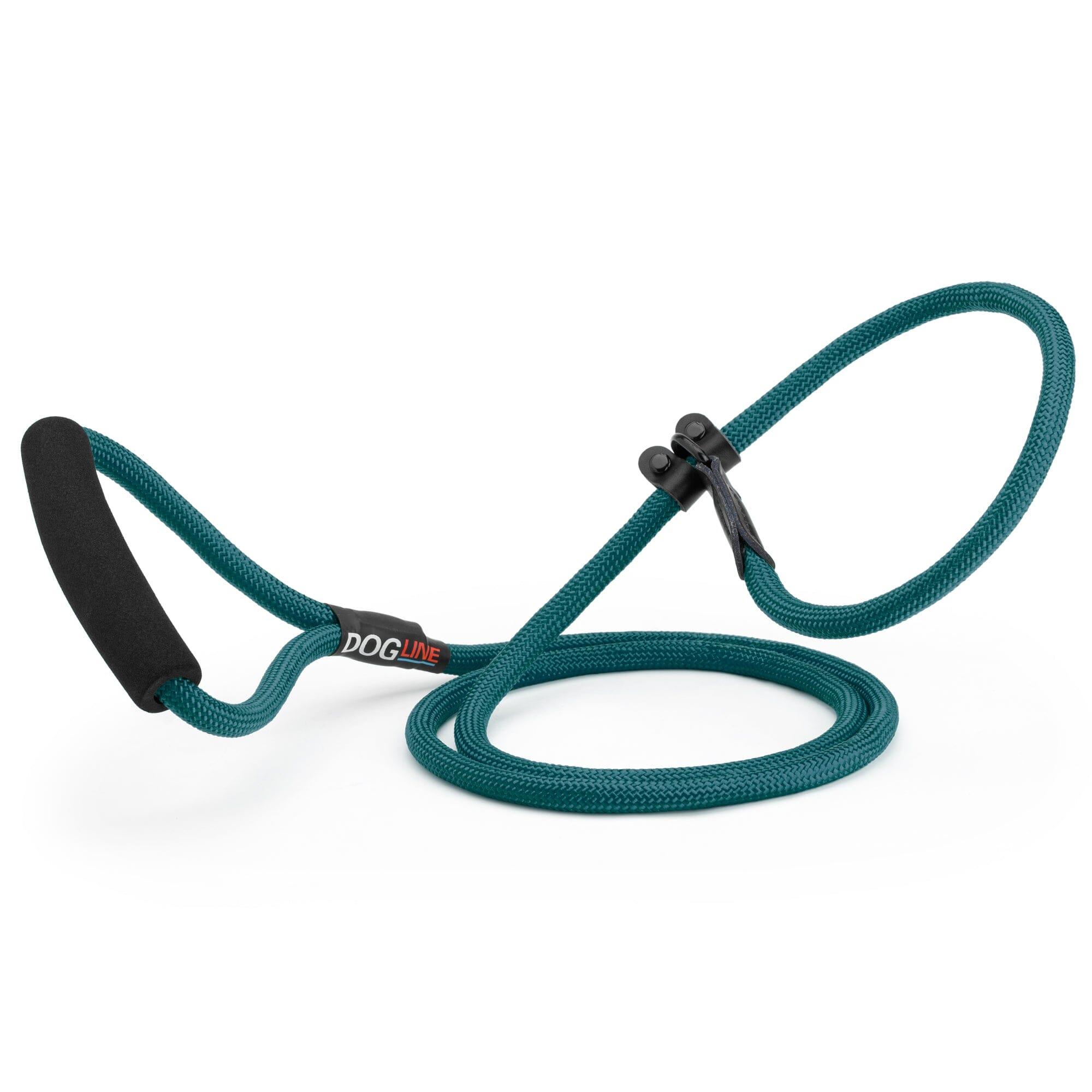Dogline Round Nylon Slip Dog Leash, Teal