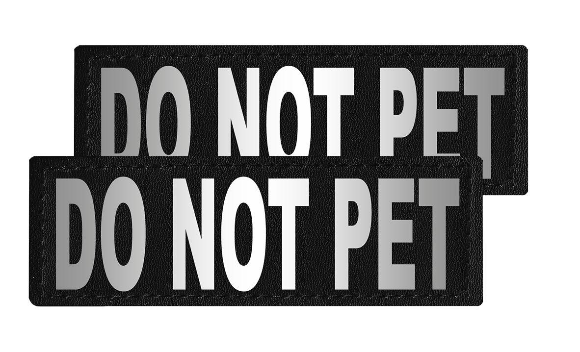 Dogline Removable Interchangeable Dog Patches, Do Not Pet, 2-pk, 1-in x 2.75-in