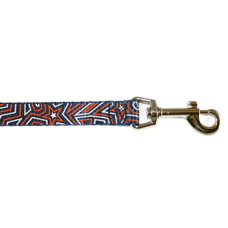 Goli Design Star Gazer Reflective Dog Leash, Red Star, 5/8-in x 5-ft