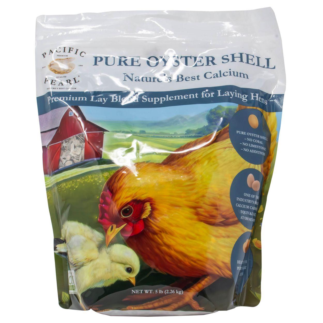Pacific Pearl Pure Oyster Shell Poultry Supplement, 5-lb
