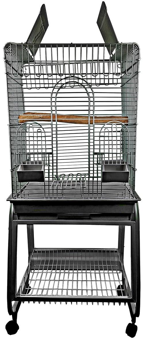 A&E Cage Company Open FlatTop with Plastic Base Bird Cage