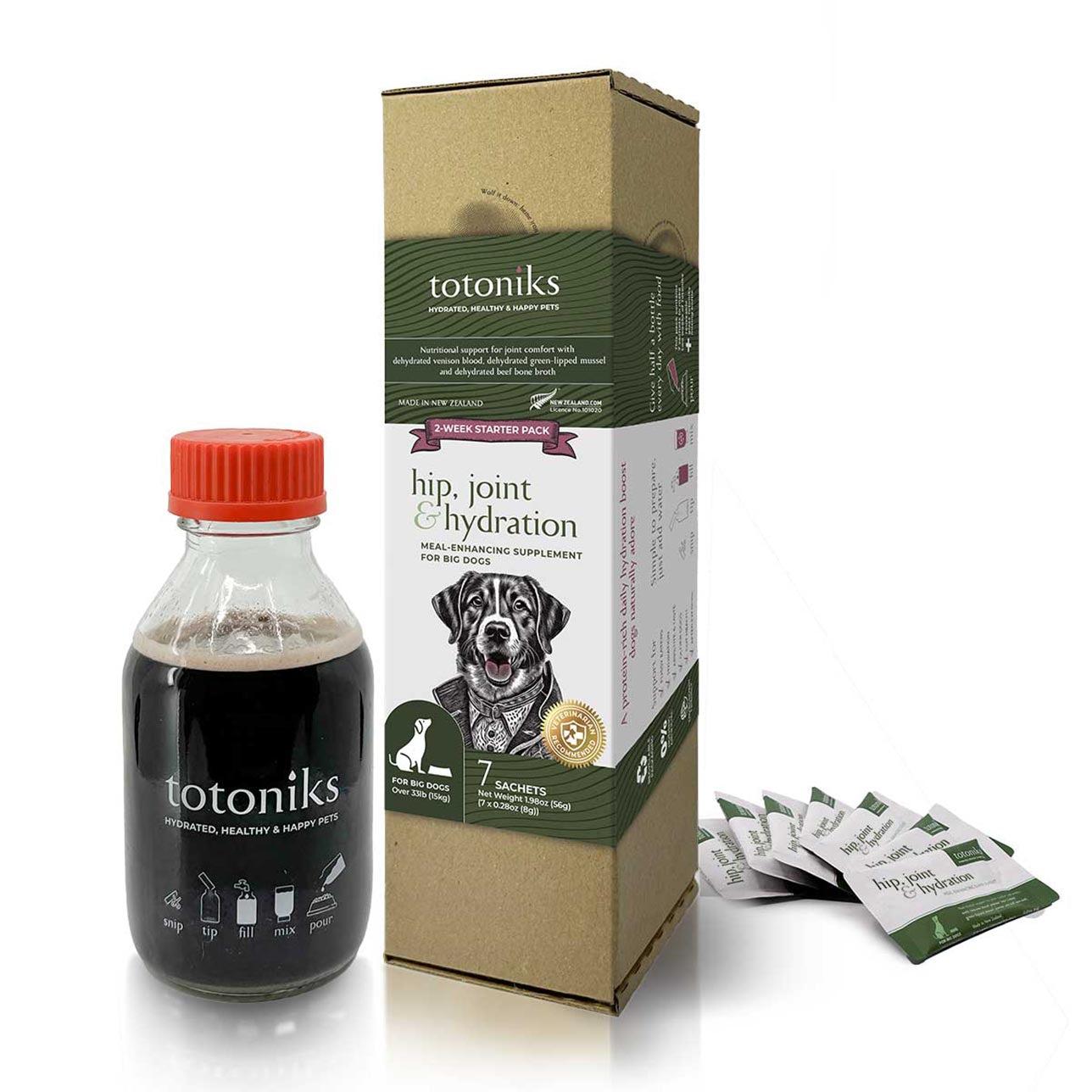 Totoniks Hip, Joint & Hydration Starter Pack Large Dog Supplement