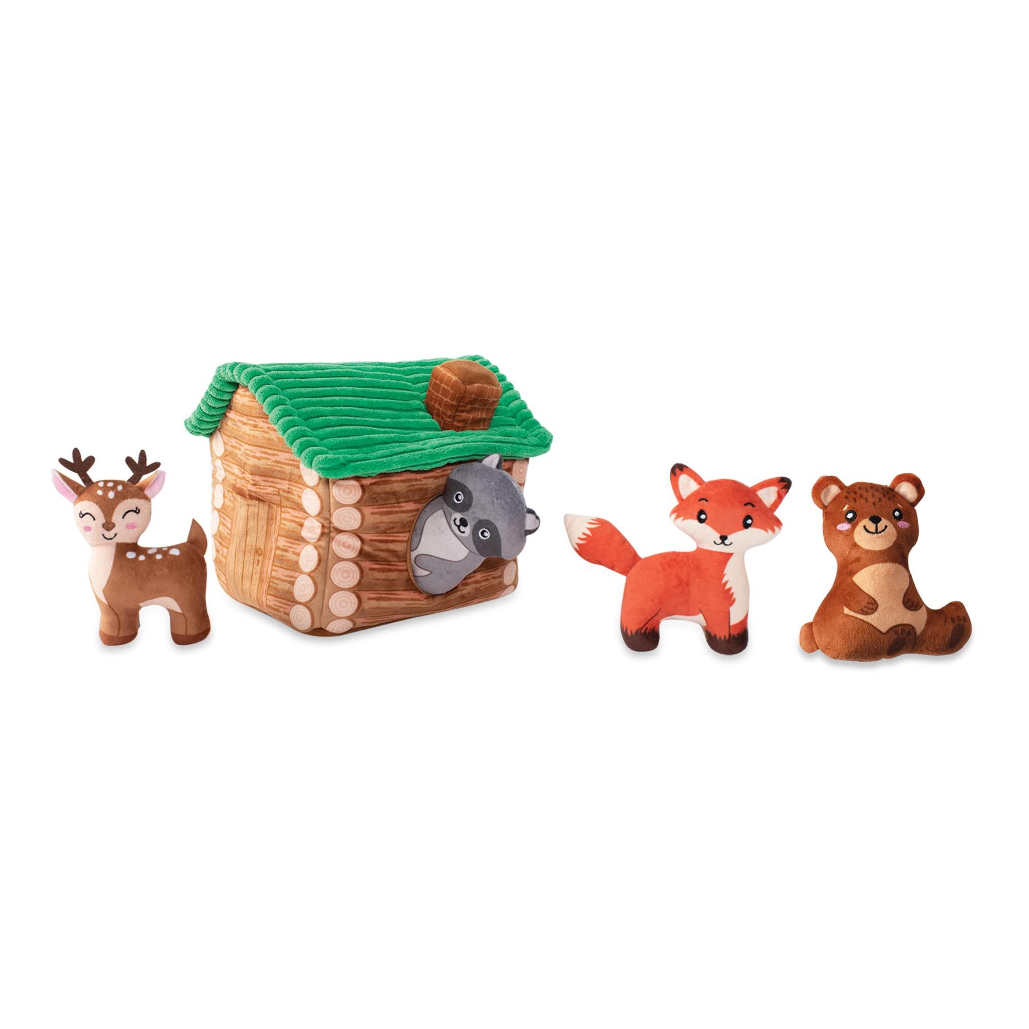 PetShop by Fringe Studio On Cabin Time Hide & Seek Plush Dog Toy, 5-piece