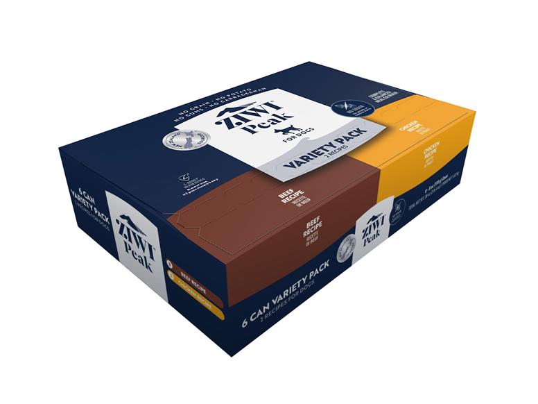ZIWI Peak Beef, Chicken Variety Pack Wet Dog Food Can, 6-oz|170-gram, 6-pk