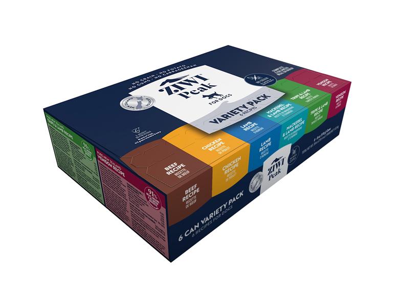ZIWI Peak Beef, Chicken, Lamb, Mackerel & Lamb, Tripe & Lamb, Venison Variety Pack Wet Dog Food Can