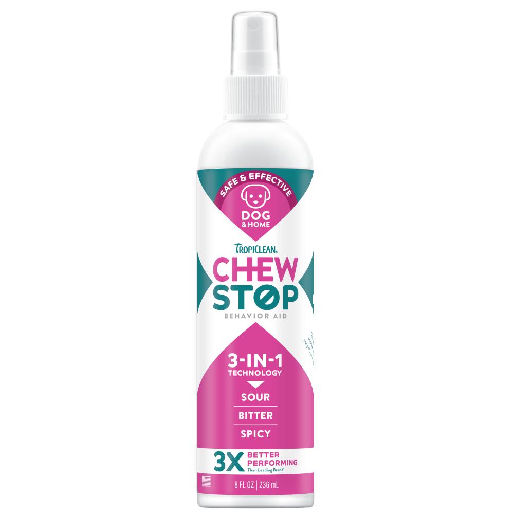 Tropiclean Chew Stop 3-in-1 Behavior Aid Home Spray for Dogs, 8-oz