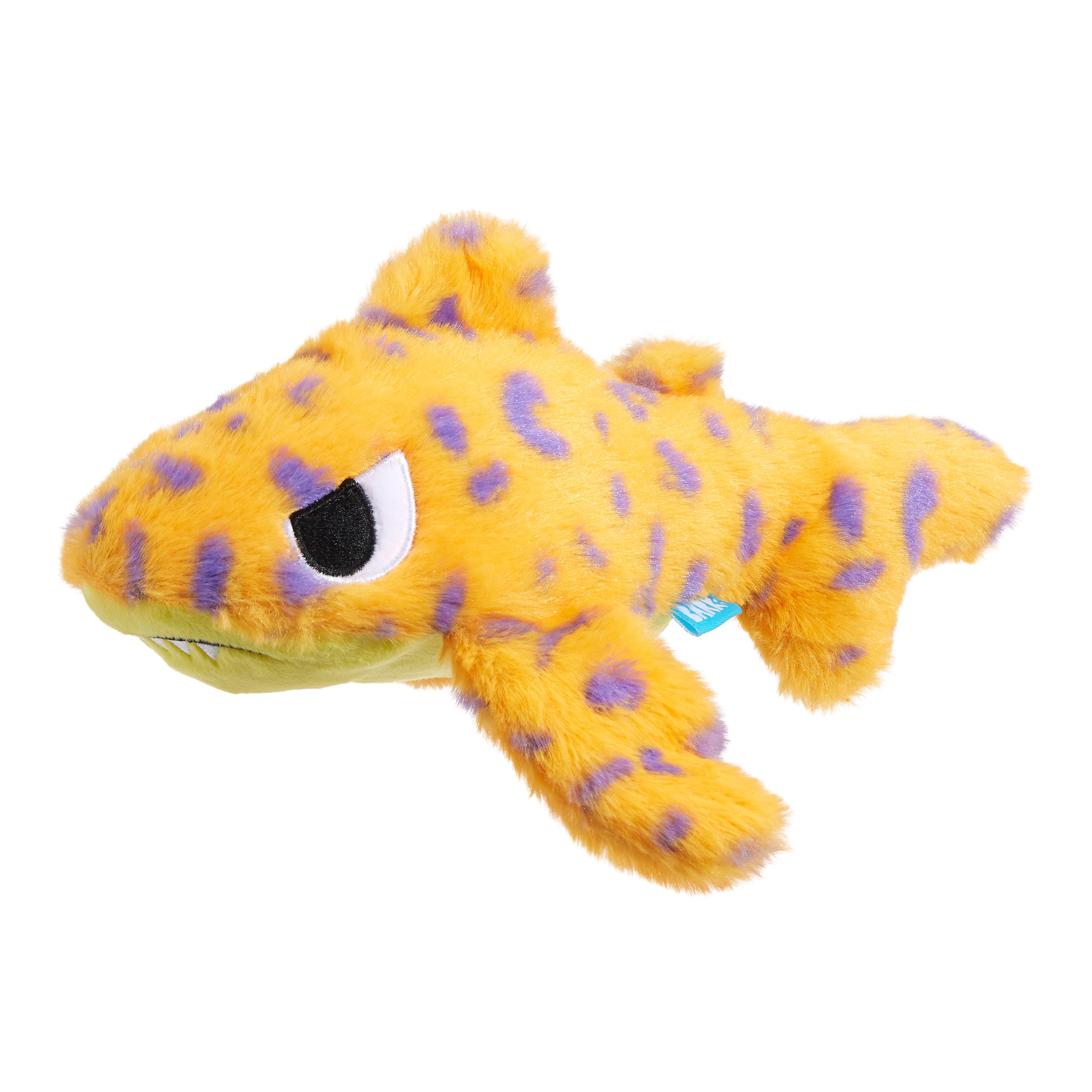 BarkShop Coral Ruff Leopold Leopard Shark Dog Toy, 10-in