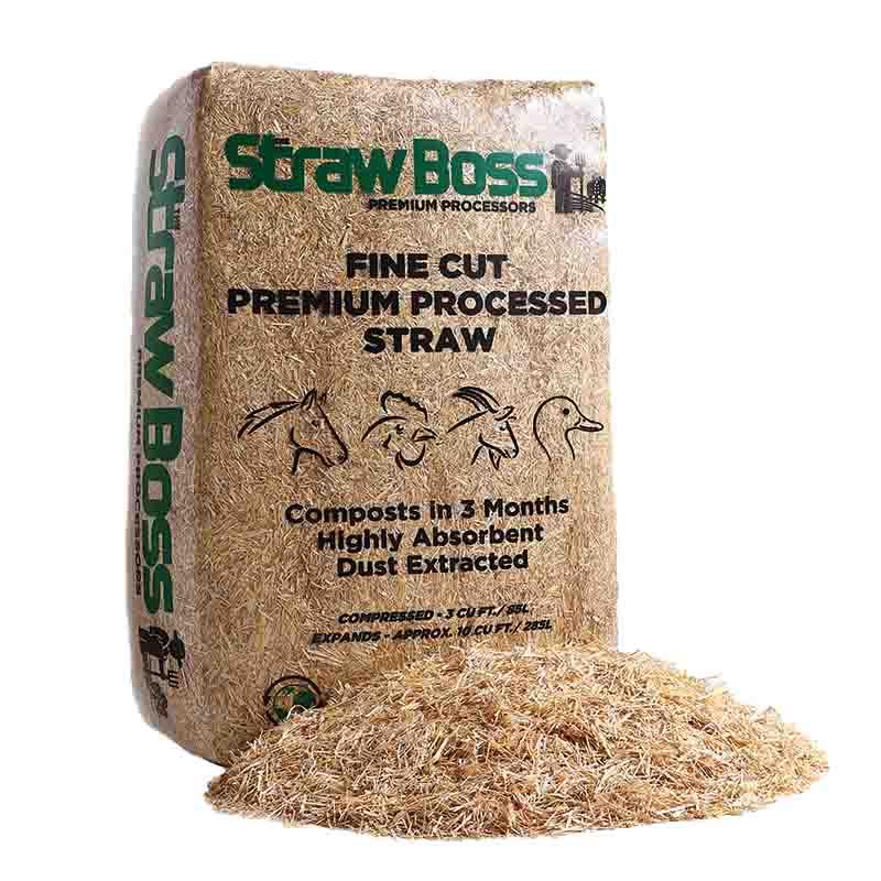 The Straw Boss Fine Cut Premium Processed Straw for Livestock, 3-cu ft