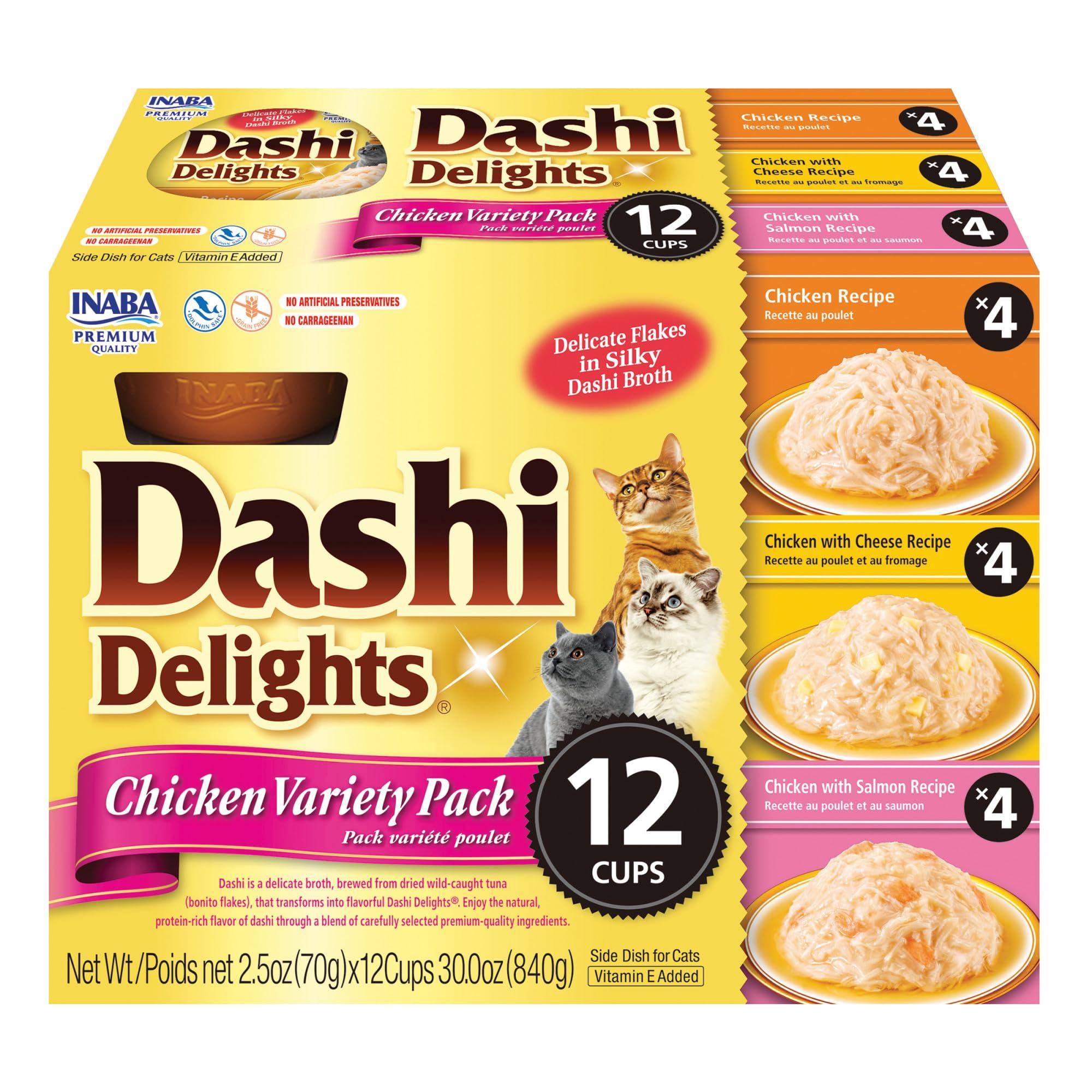 INABA Dashi Delights Chicken Variety Pack Cat Food Topper & Treats