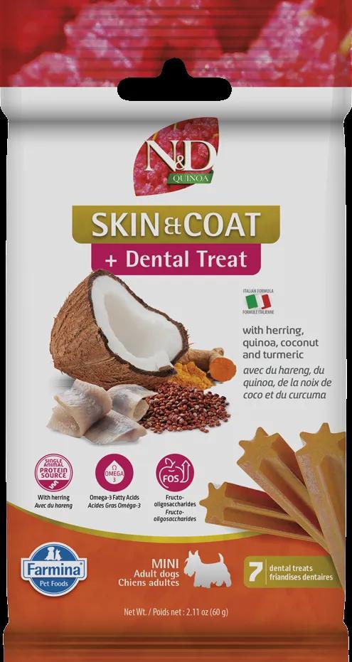 Farmina N&D Quinoa Skin & Coat Herring Adult Mini Dog Treats