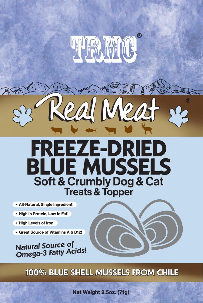 The Real Meat Company Blue Mussels Freeze-Dried Dog & Cat Food Topper & Treats