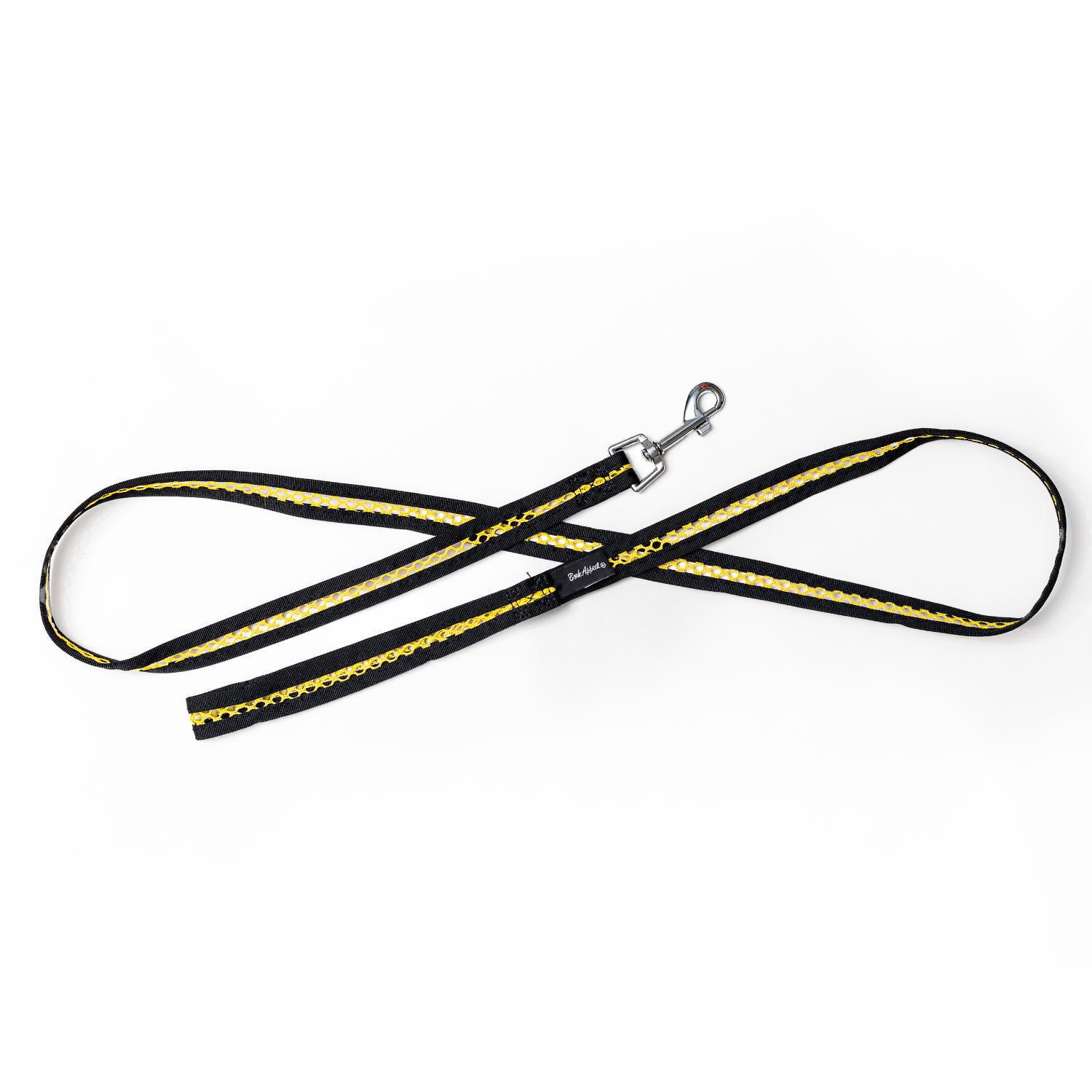 Bark Appeal Netted Dog Leash, Yellow, 3/4-in x 5-ft
