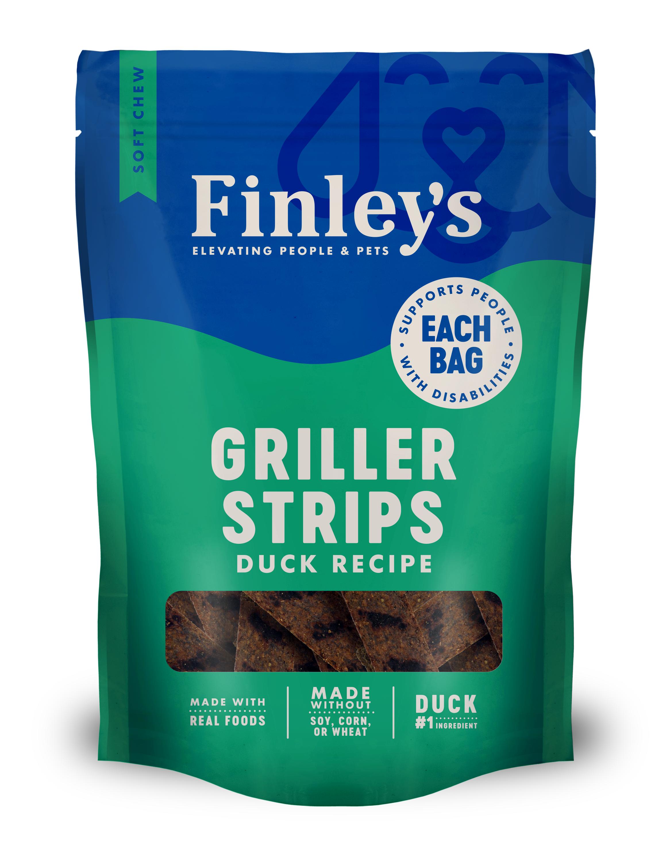 Finley's Griller Strips Duck Dog Treats, 14.5-oz