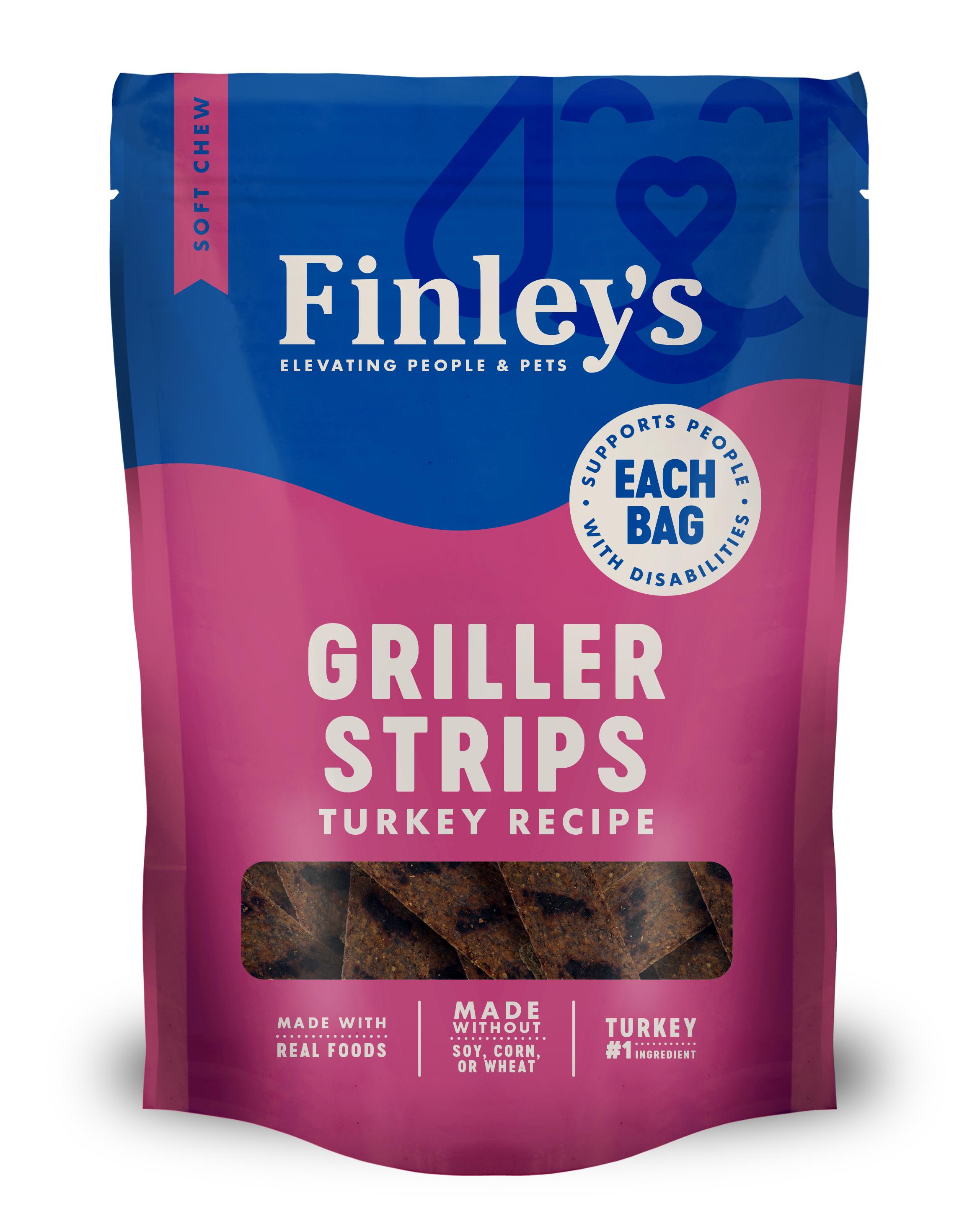 Finley's Griller Strips Turkey Dog Treats, 14.5-oz