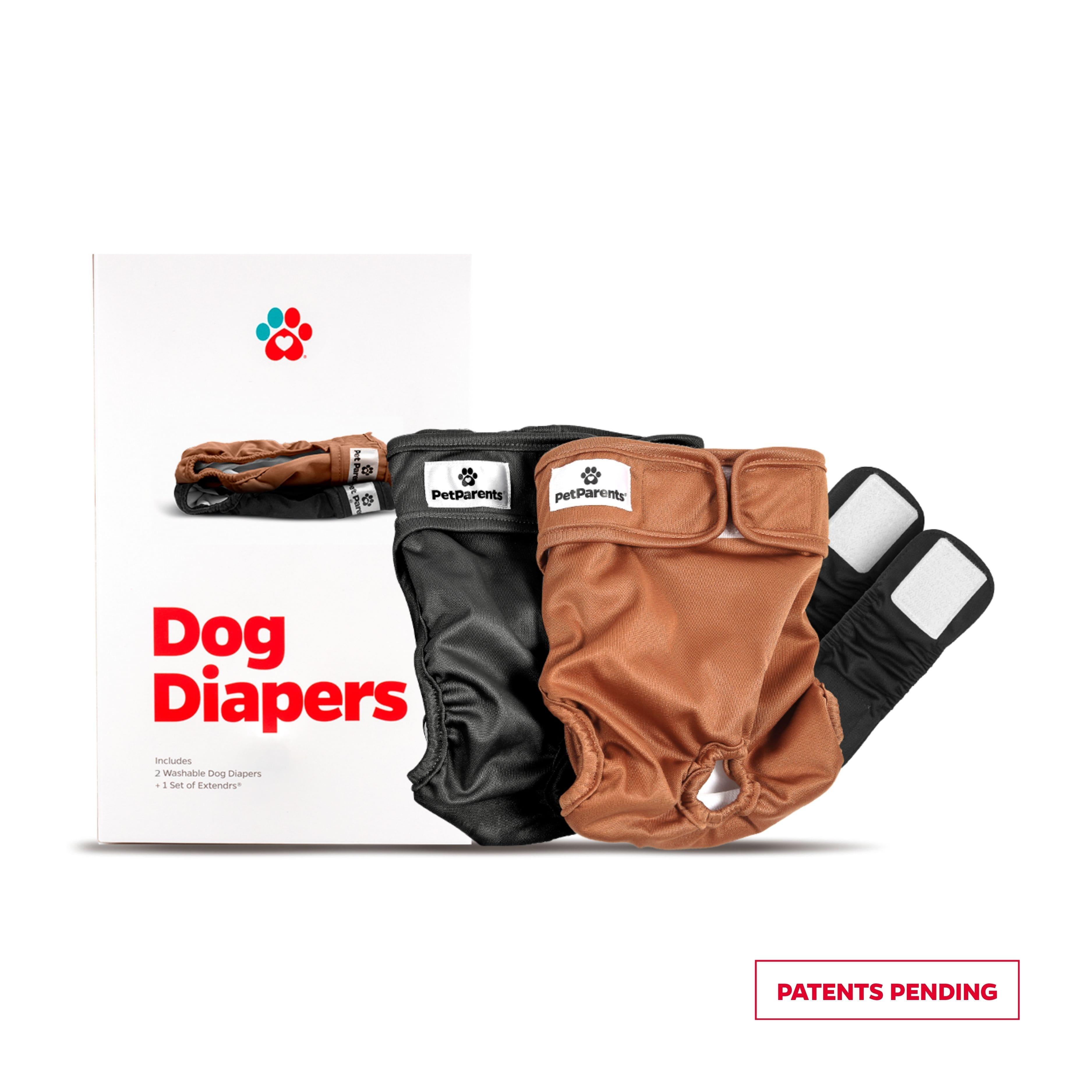Pet Parents Washable Dog Diapers, Natural, 2-pk, X-Small