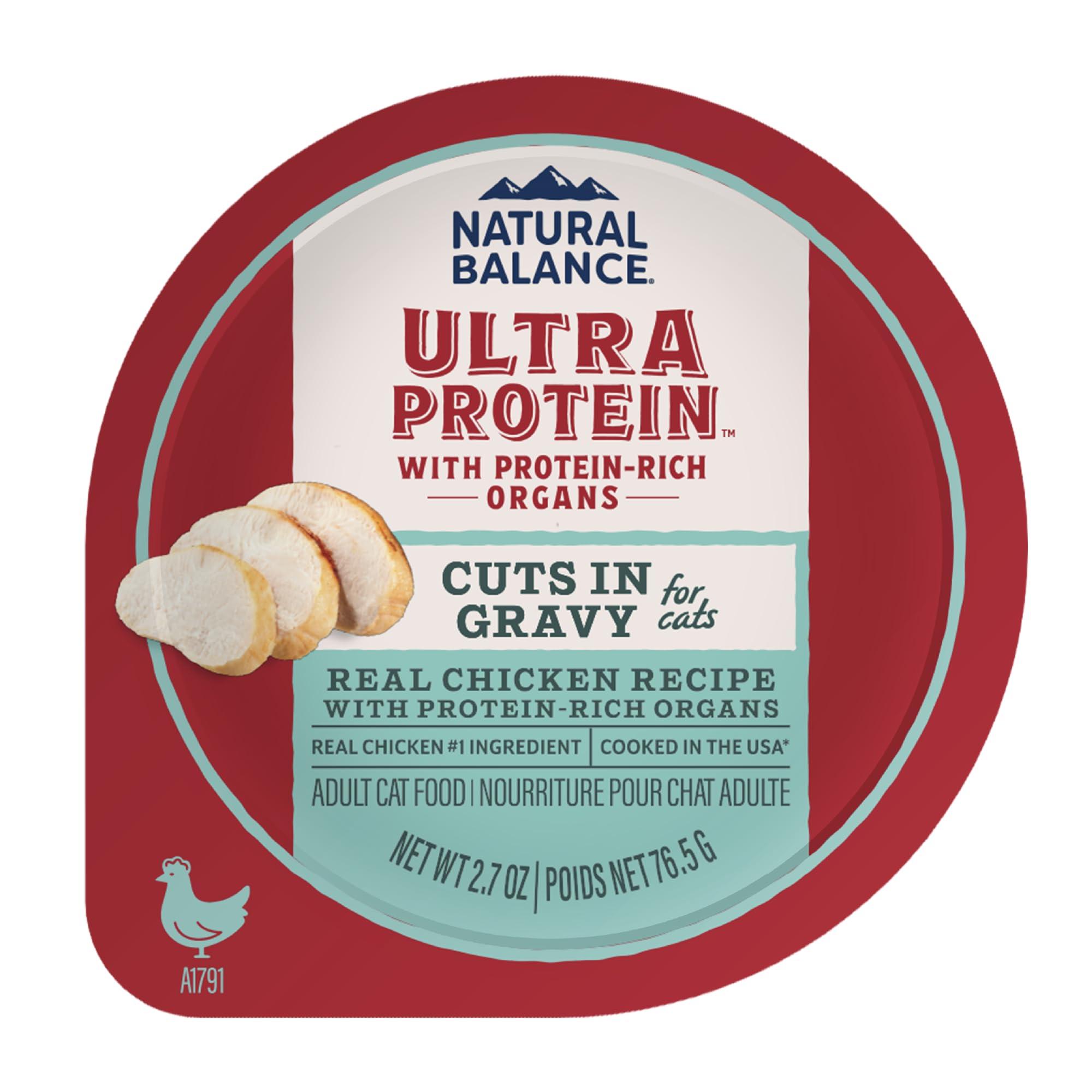Natural Balance Ultra Protein Cuts in Gravy Chicken Wet Cat Food Cup