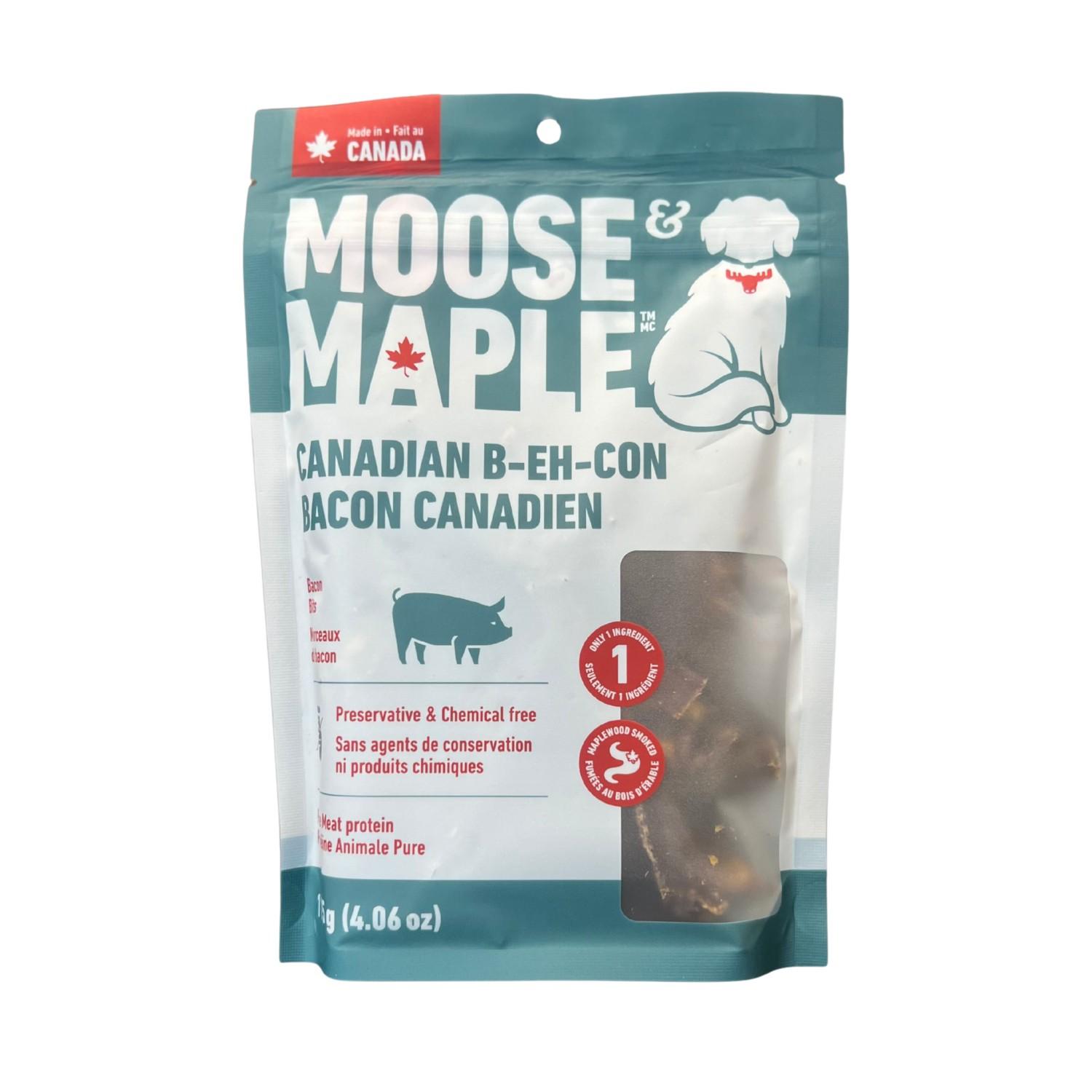 Moose & Maple Canadian B-Eh-Con Dog Treats, 115-gram