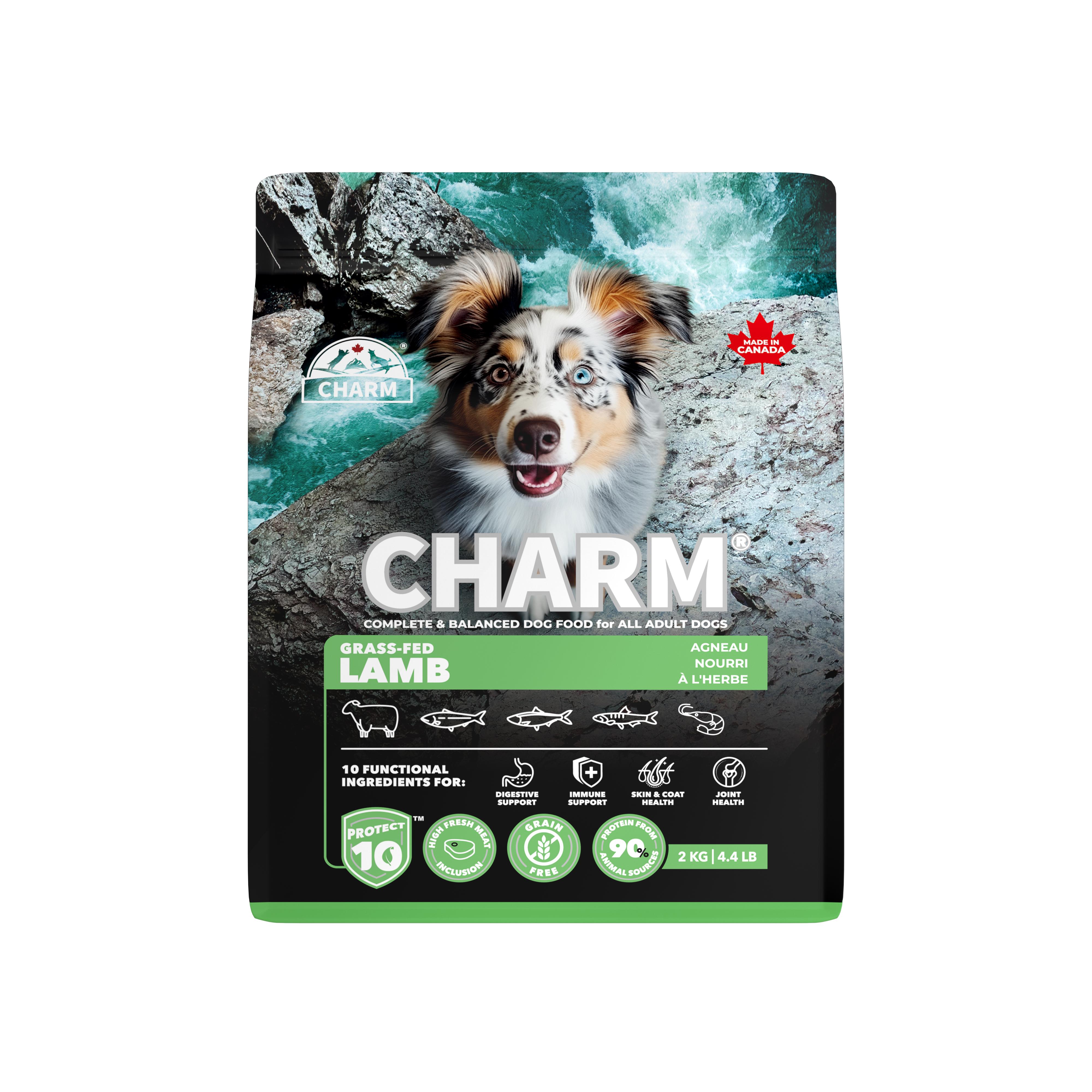 Charm Pet Food Grass-Fed Lamb Dry Dog Food, 2-kg