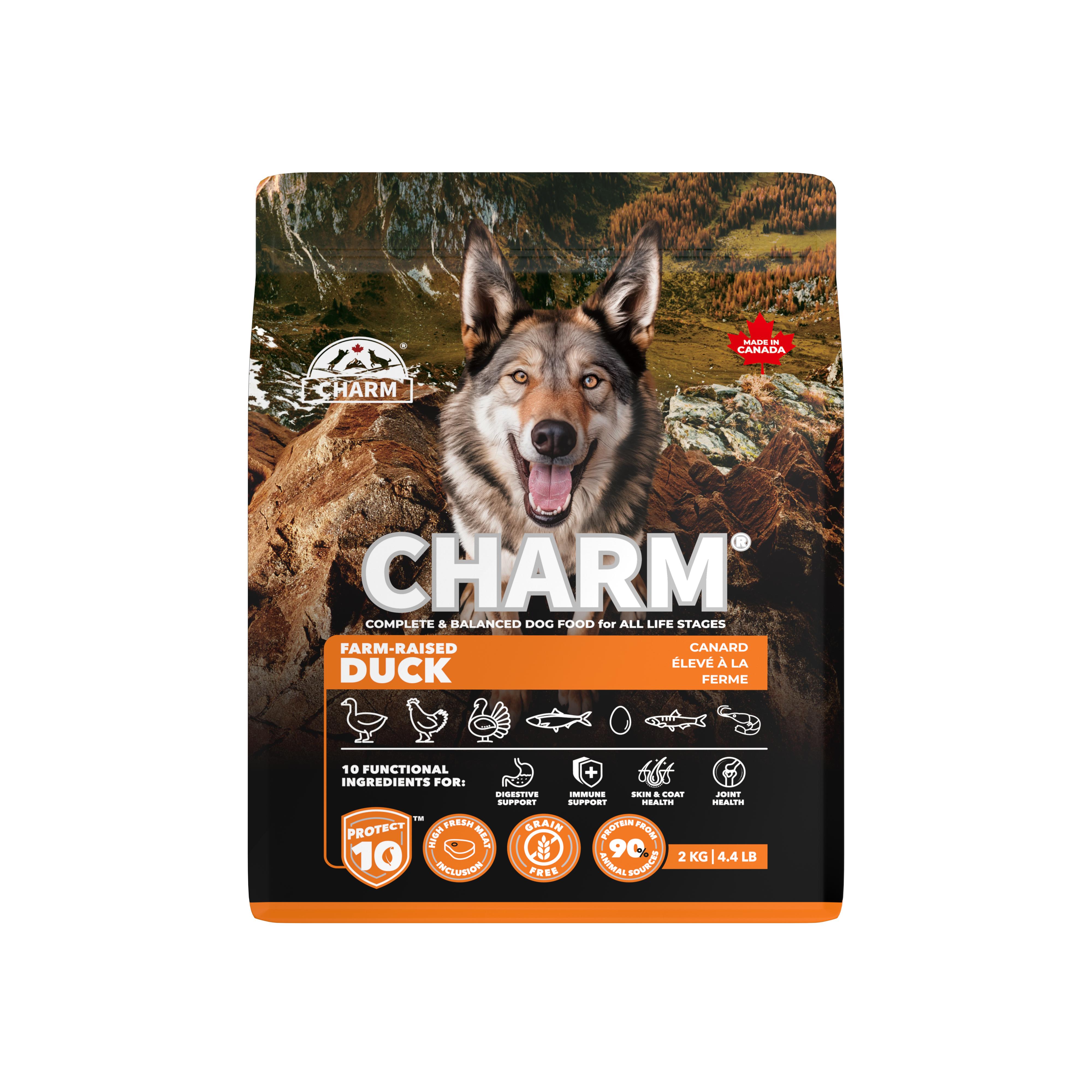 Charm Pet Food Farm-Raised Duck Dry Dog Food, 2-kg