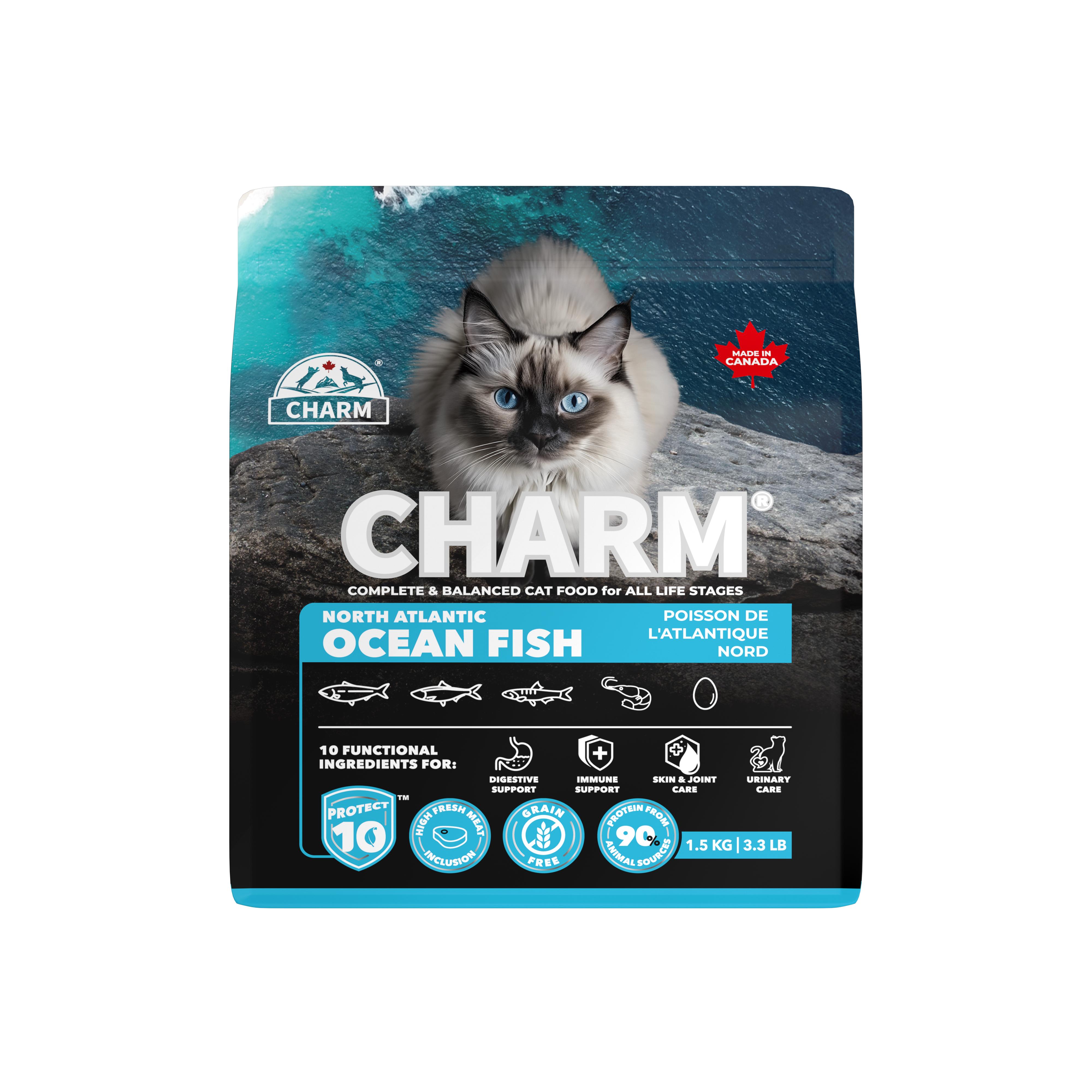 Charm Pet Food North Atlantic Ocean Fish Dry Cat Food, 1.5-kg Size: 1.5-kg