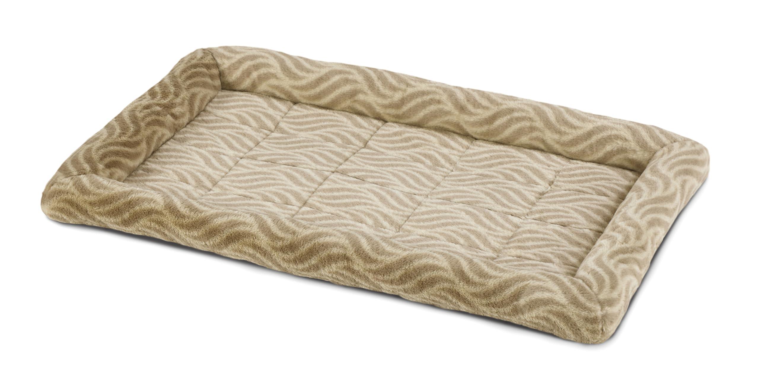 MidWest QuiteTime Deluxe Wave Pet Bed, Tan, 18-in