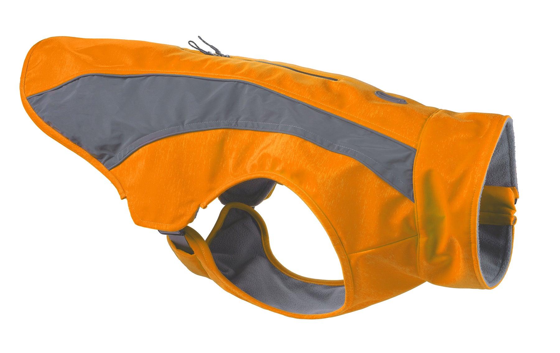 BayDog Saginaw Bay Fleece 2.0 Dog Coat, Harvest Orange, Large