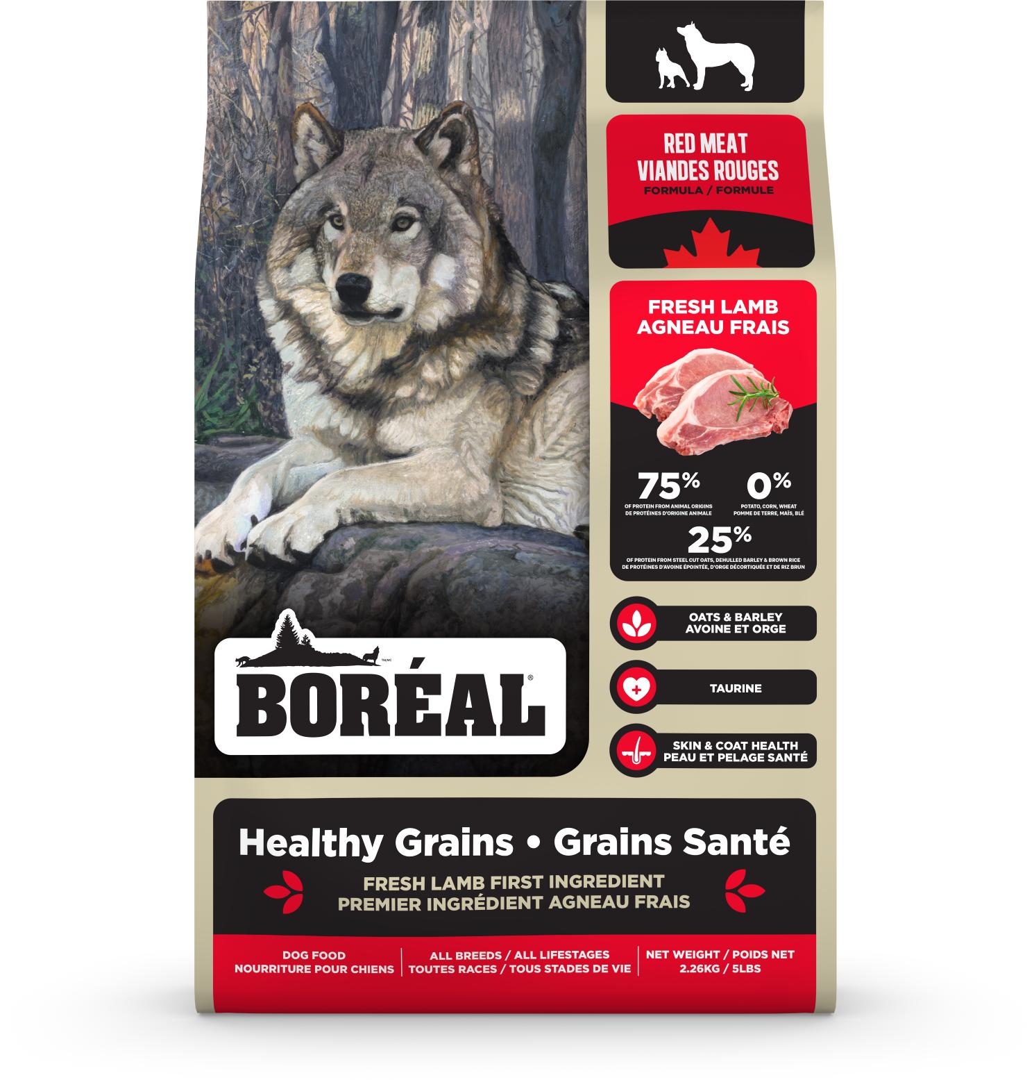 Boreal Healthy Grains Red Meat Dry Dog Food, 2.26-kg