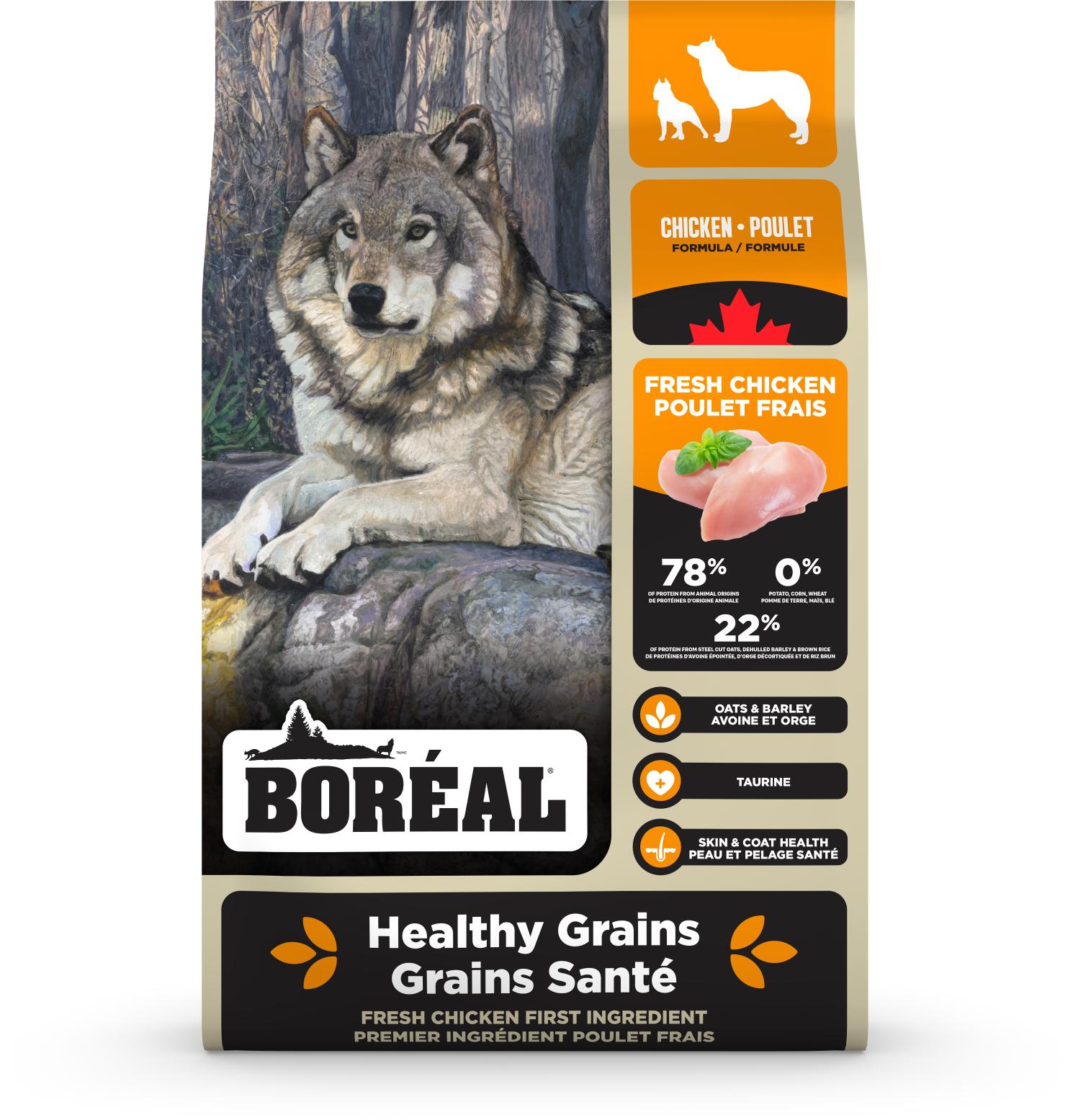 Boreal Healthy Grains Chicken Dry Dog Food, 10-kg