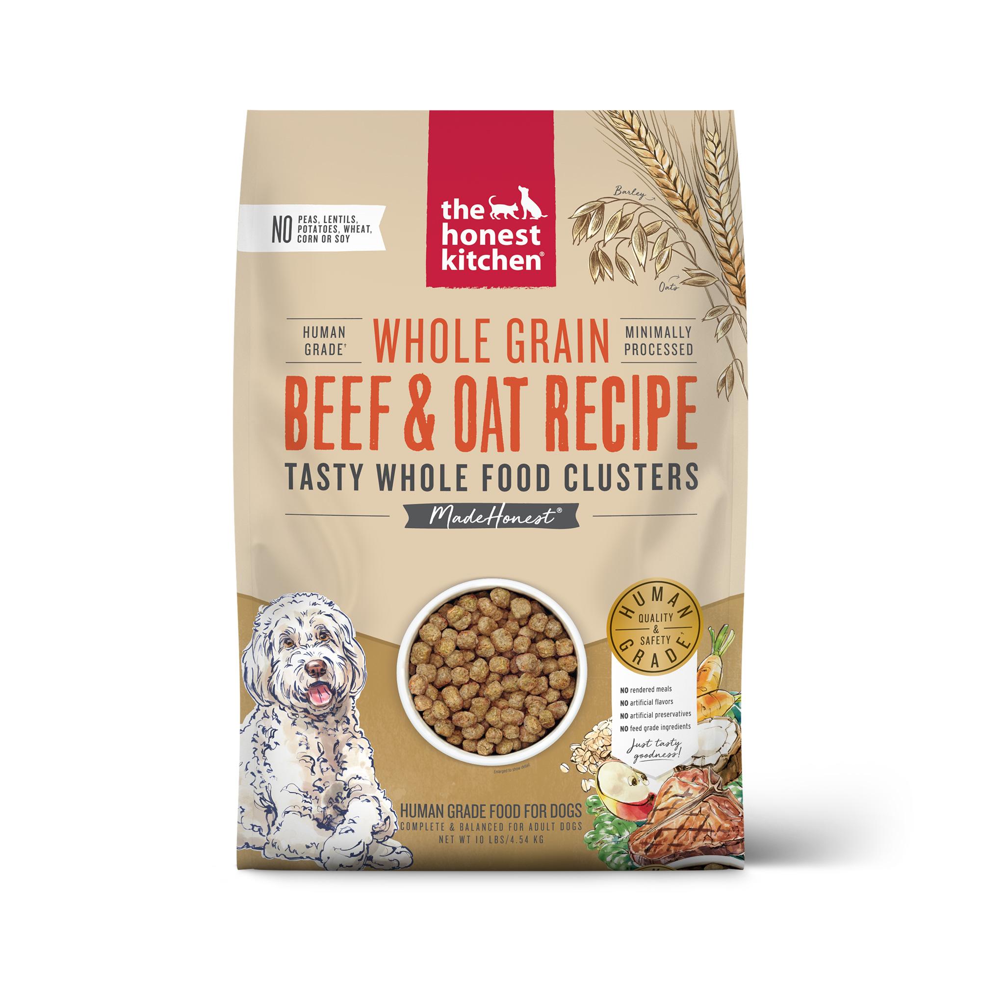 The Honest Kitchen Whole Food Clusters Beef & Oat Whole Grain Dry Dog Food, 10-lb
