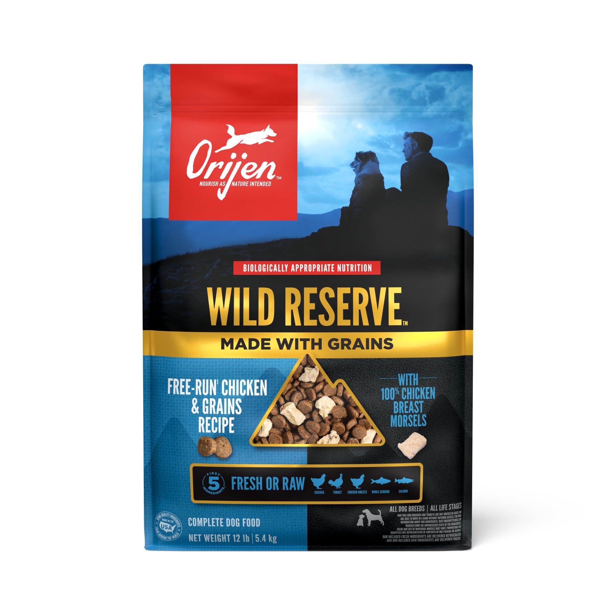 ORIJEN Wild Reserve Free-Run Chicken & Grains Dry Dog Food, 12-lb