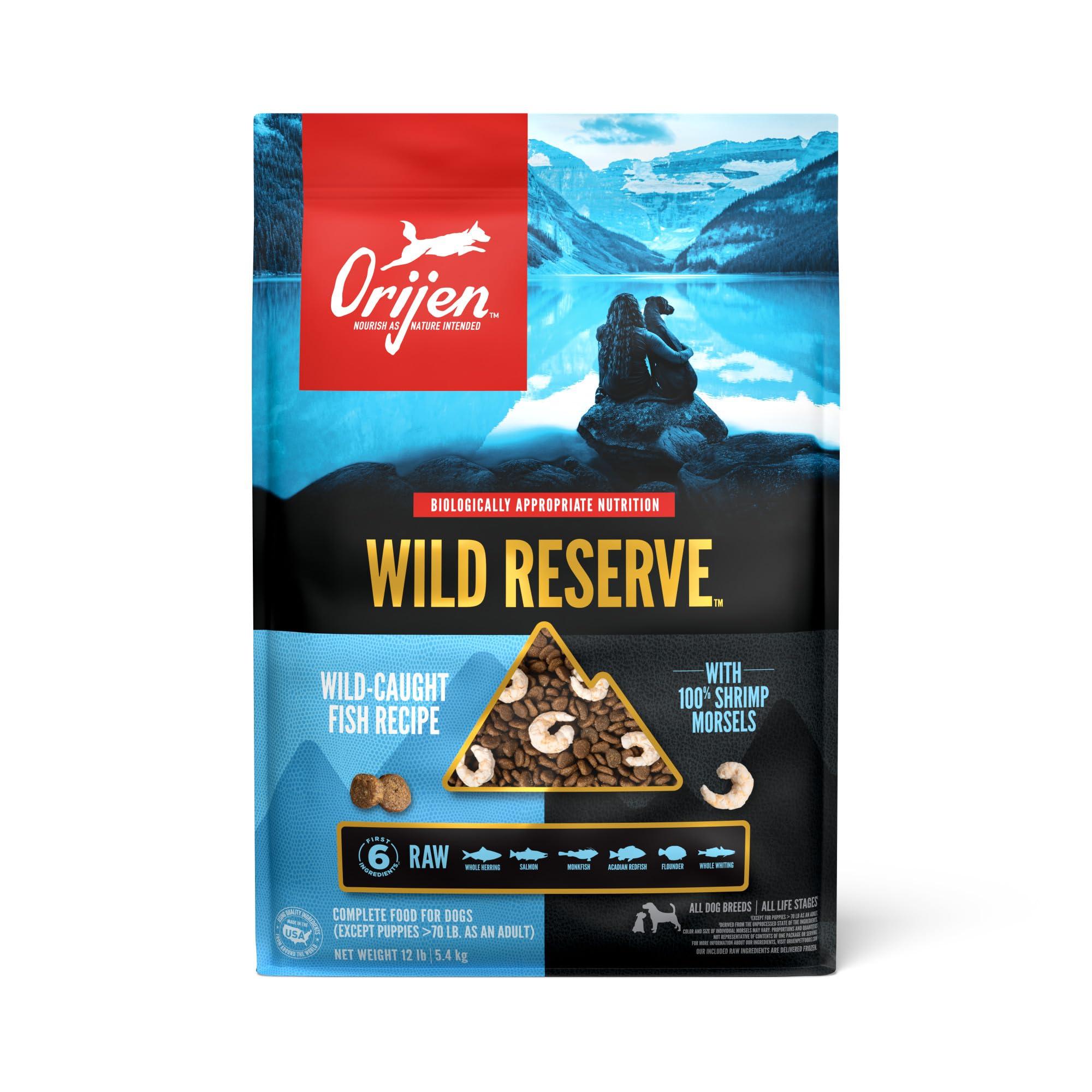 ORIJEN Wild Reserve Wild-Caught Fish Dry Dog Food, 12-lb