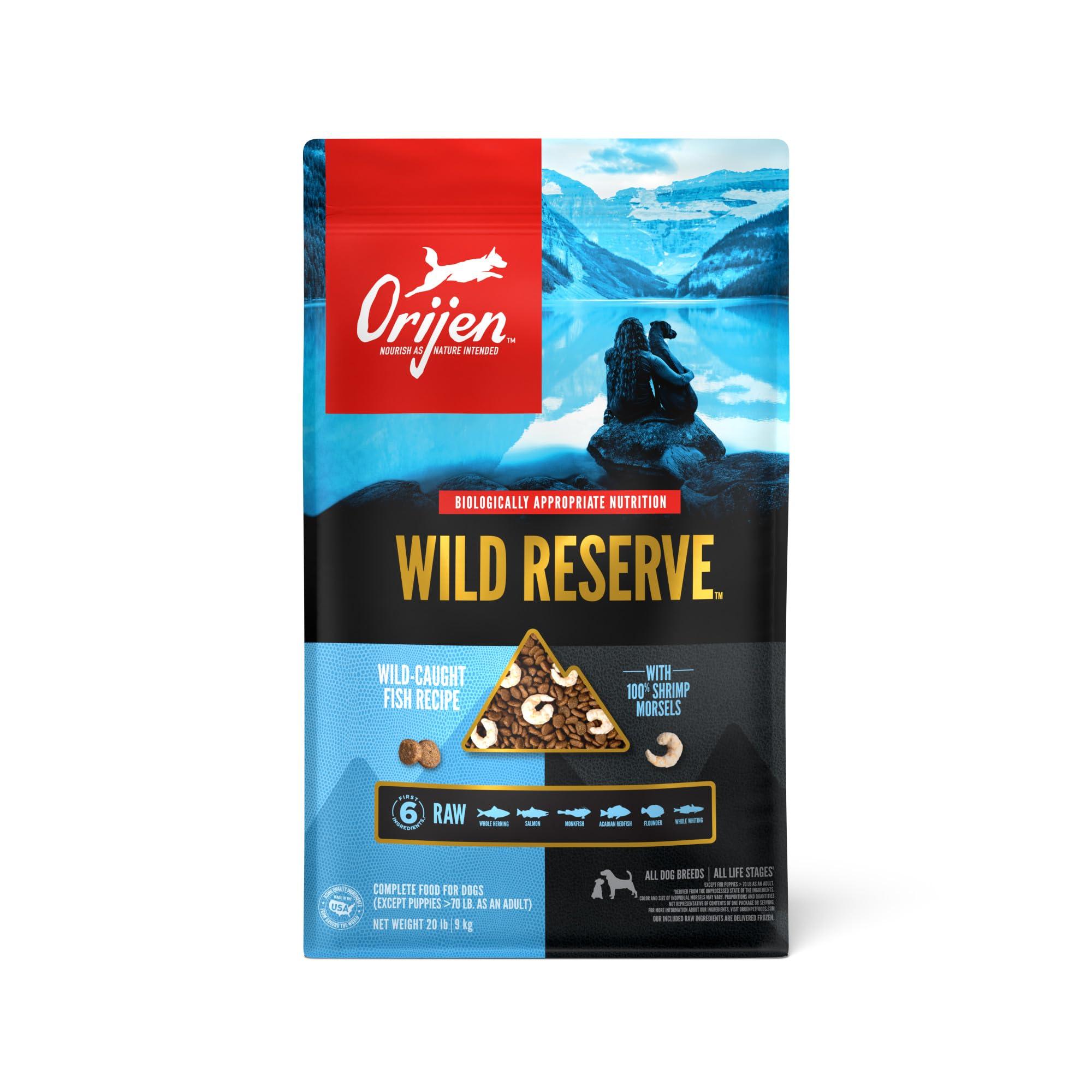 ORIJEN Wild Reserve Wild-Caught Fish Dry Dog Food, 20-lb