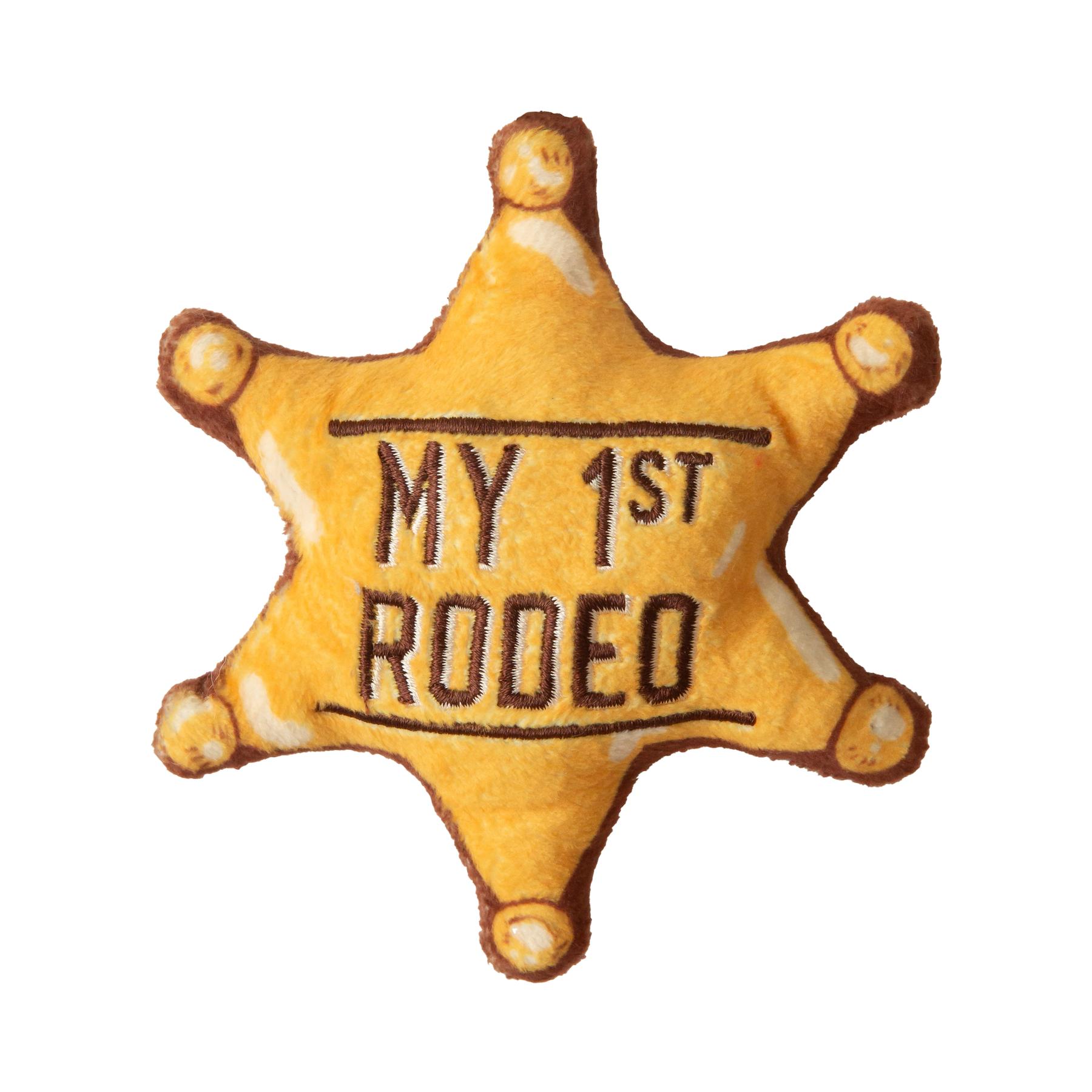 Snugarooz Baby 1st Rodeo Plush Dog Toy, 6.5-in