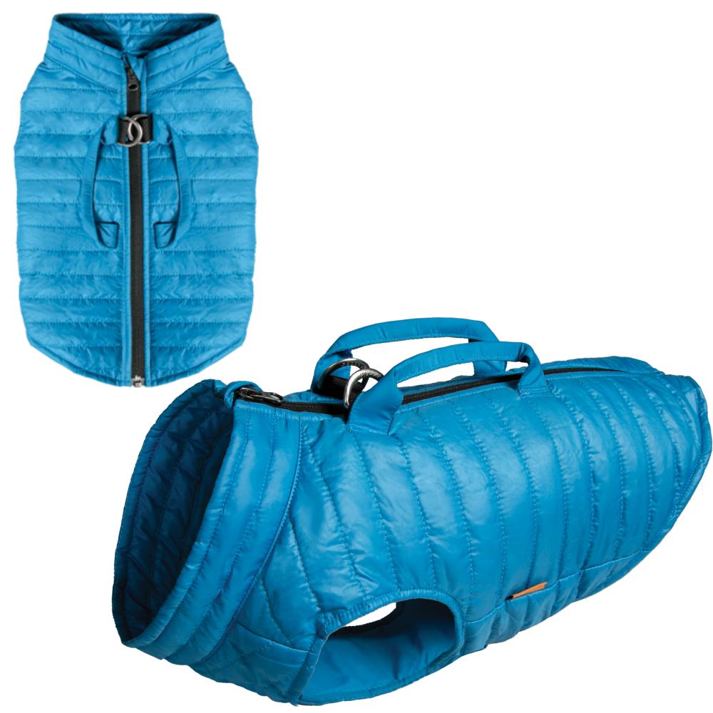 Gooby Lift Zip Up Puffer Dog Vest, Blue, X-Small