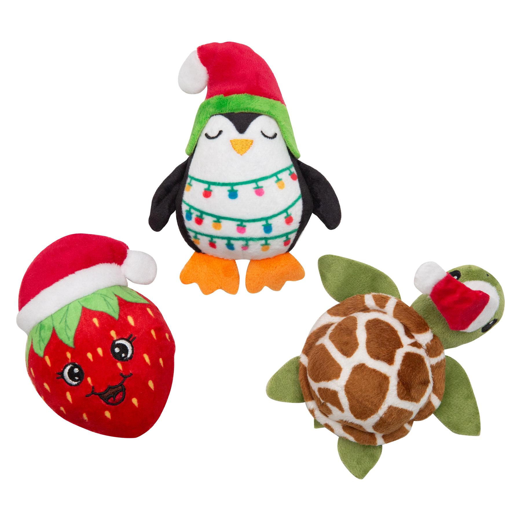 Snugarooz Christmas Fun Dog Toy, 3-pk