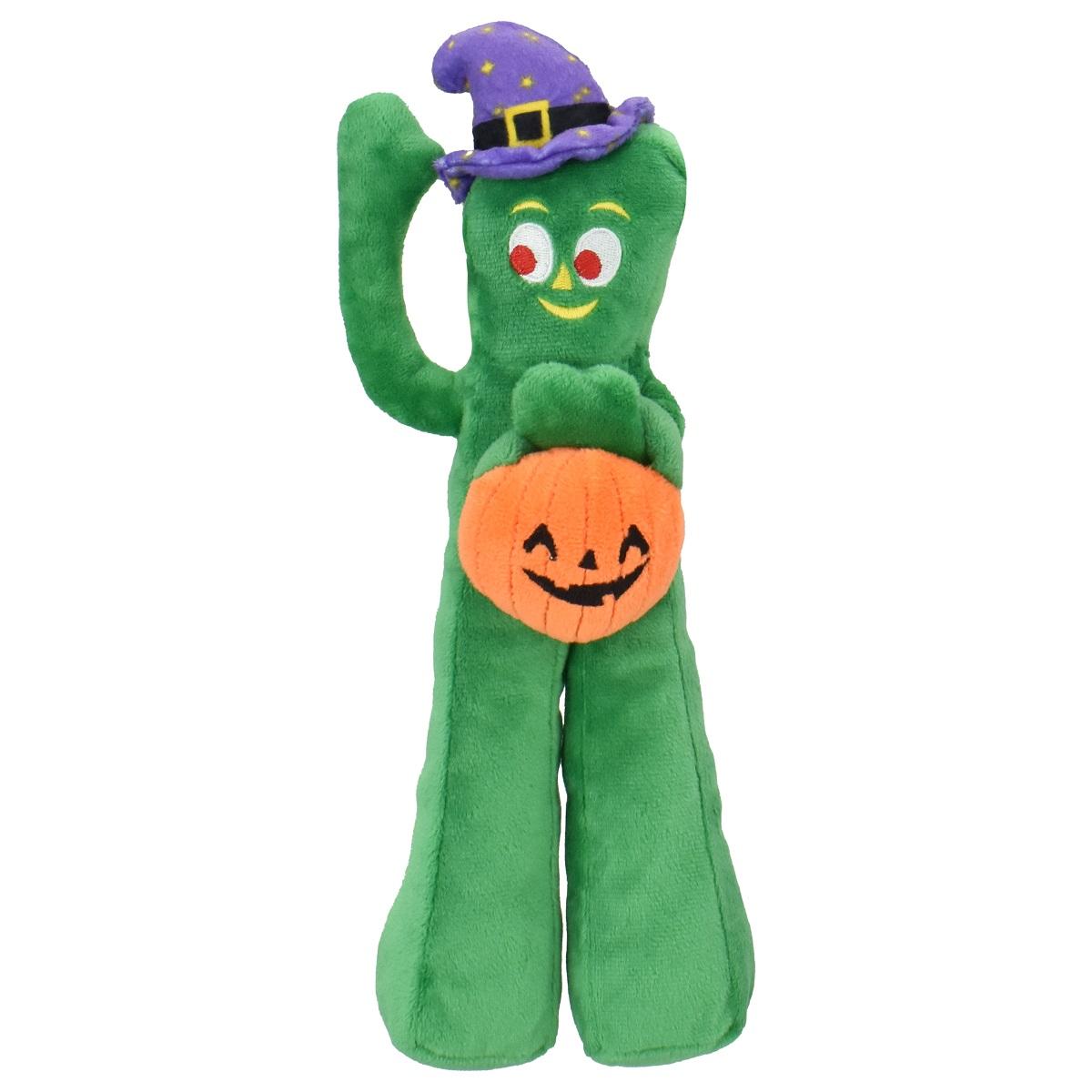 Multipet Gumby with Pumpkin & Witch Hat Dog Toy
