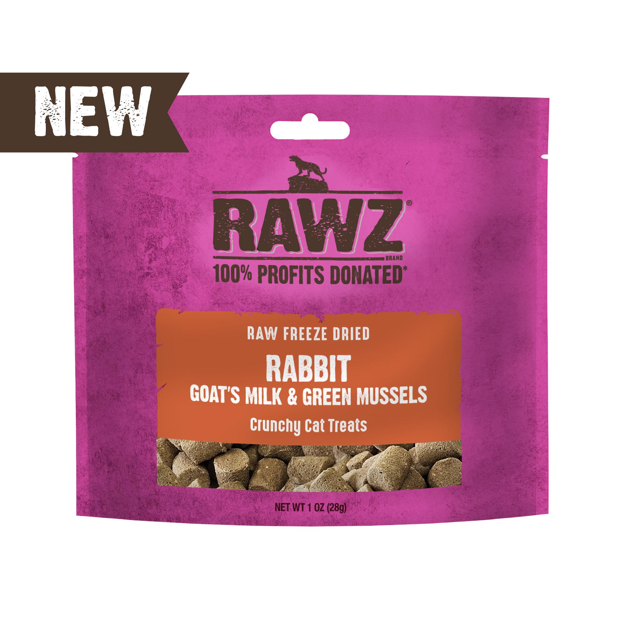 RAWZ Rabbit, Goat's Milk & Green Mussels Raw Freeze-Dried Cat Treats