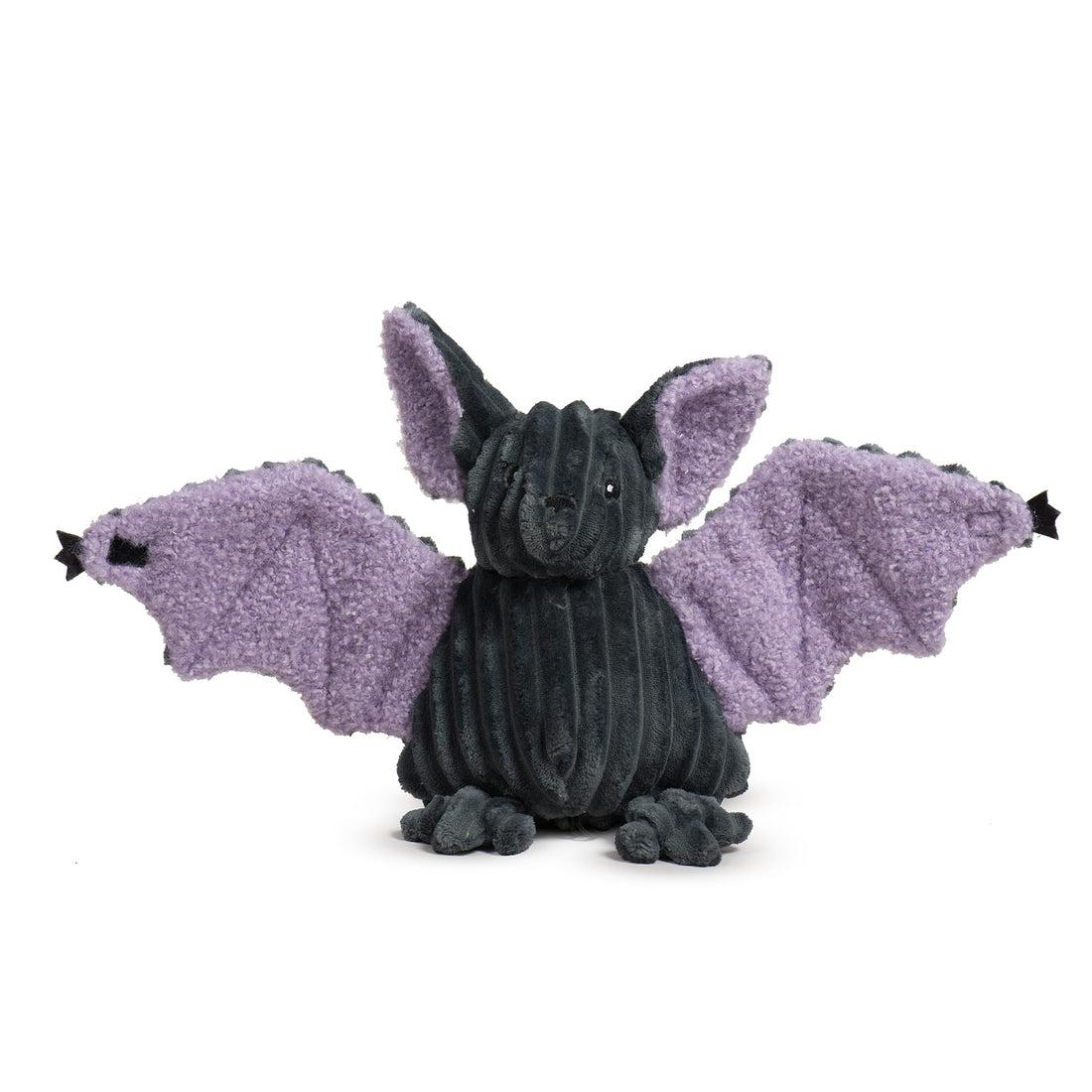 HuggleHounds Squeaky Baxter Bat Halloween Dog Toy, Large