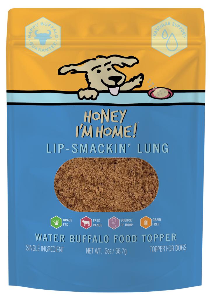 Honey I'm Home Buffalo Lip-Smakin' Lung Water Buffalo Dog Food Topper