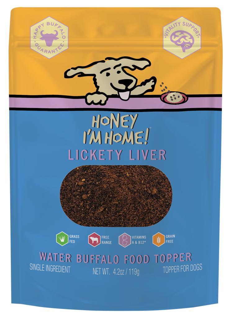 Honey I'm Home Buffalo Lickity Liver Water Buffalo Dog Food Topper, 4.2-oz