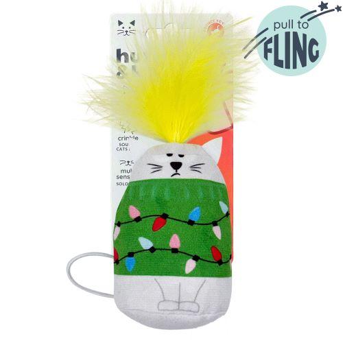 Huxley & Kent Meh' Christmas Kitty Stocking Flinger Cat Toy