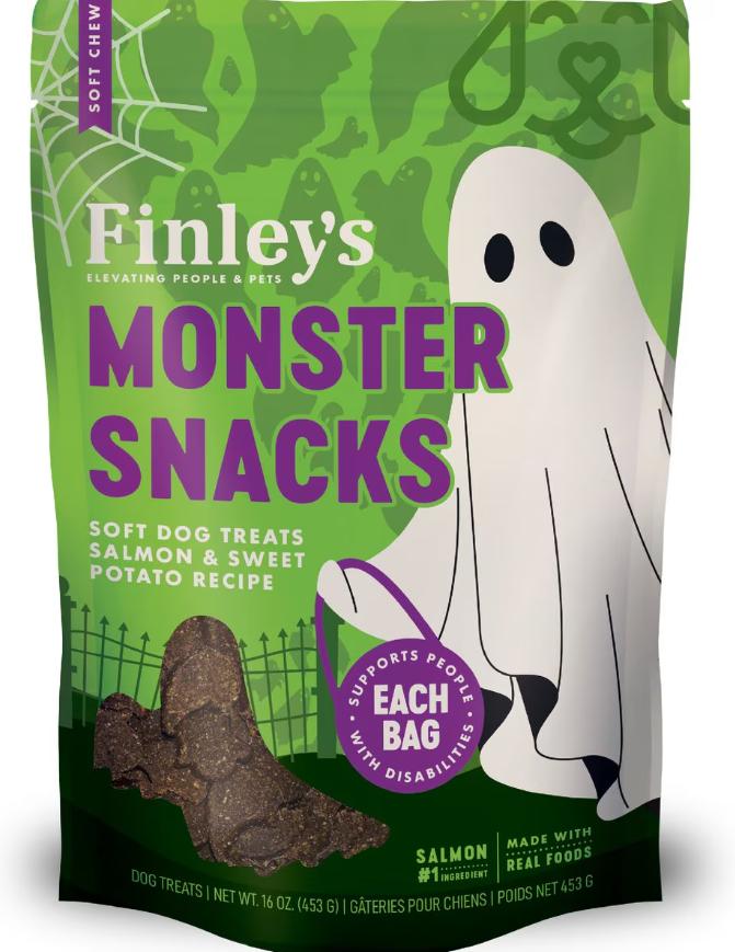 Finley's Monster Snacks Salmon & Sweet Potato Dog Treats, 6-oz