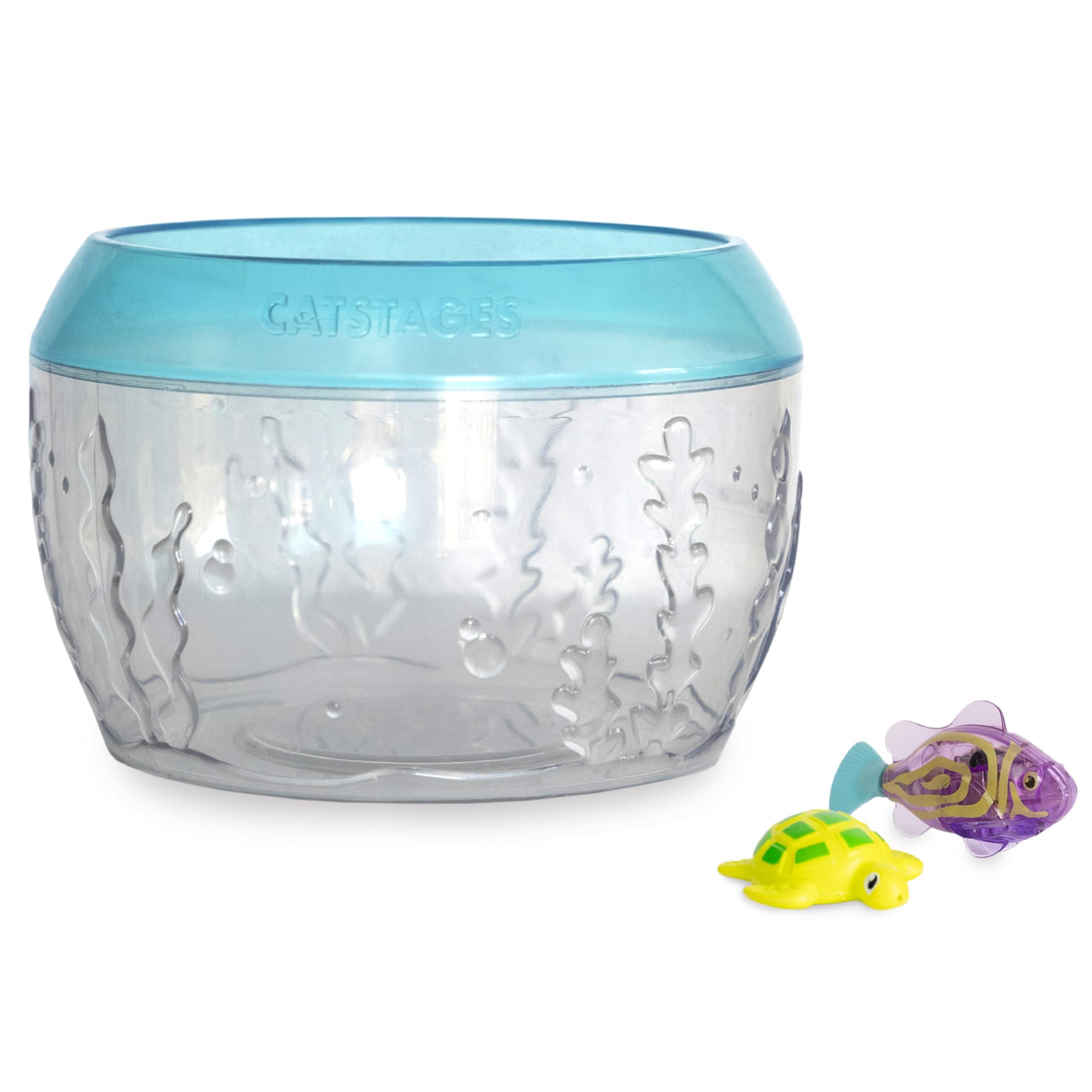 Catstages Meow-smerizing Fish Bowl Cat Toy, Blue, 7.2-in