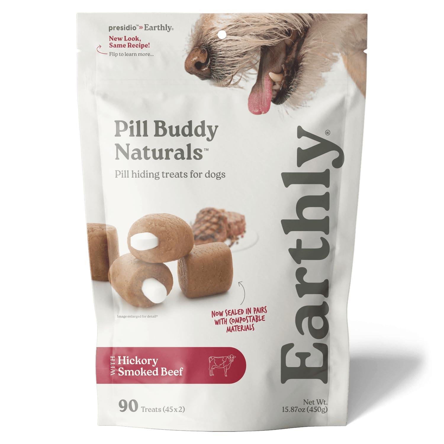 Earthly Pet Pill Buddy Naturals Hickory Smoked Beef Dog Treats
