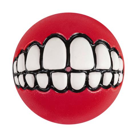 KONG Rogz Holiday Grinz Squeak Ball Dog Toy, Assorted